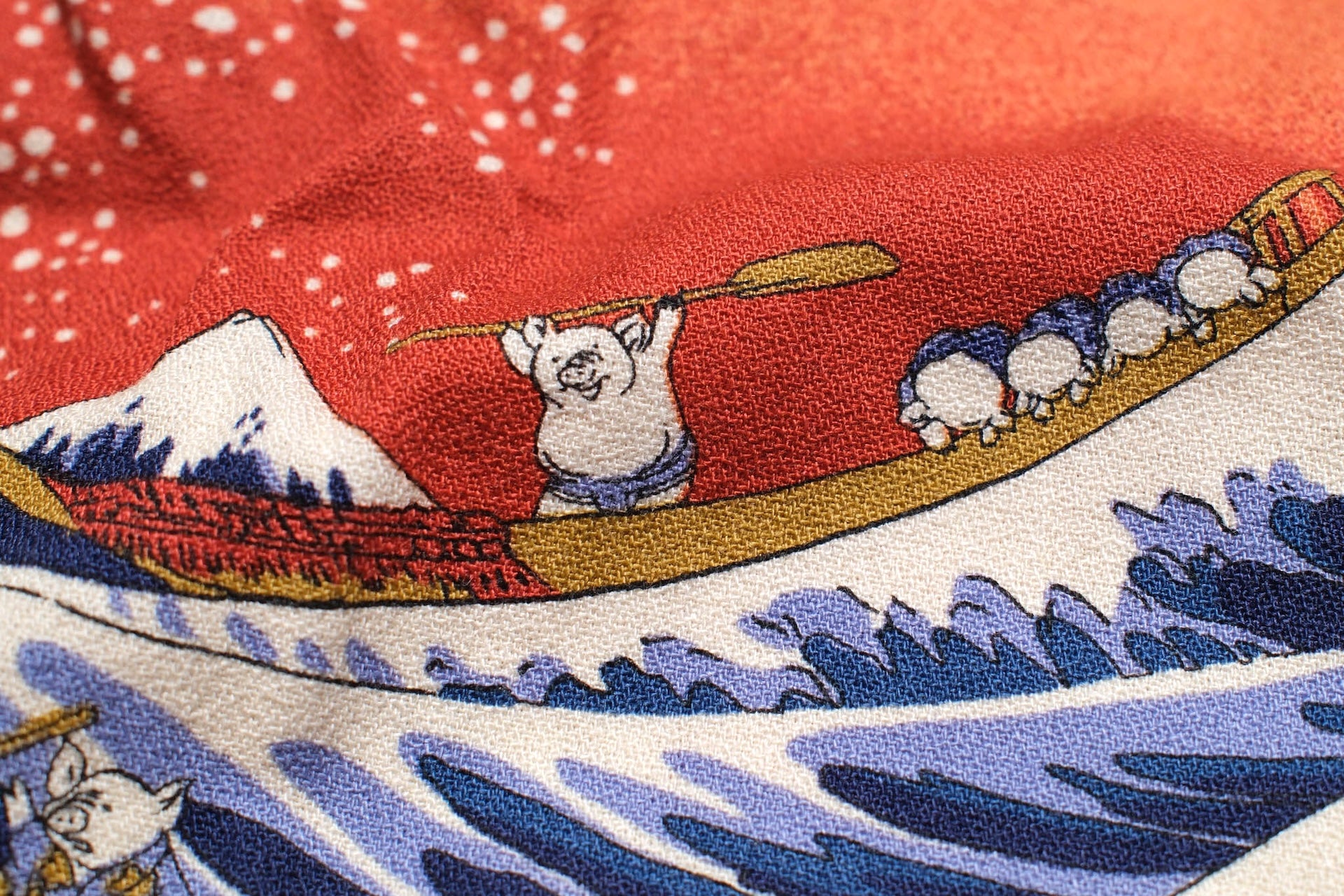 Studio D'Artisan "The Great Wave" Aloha S/S Shirt (Orange)