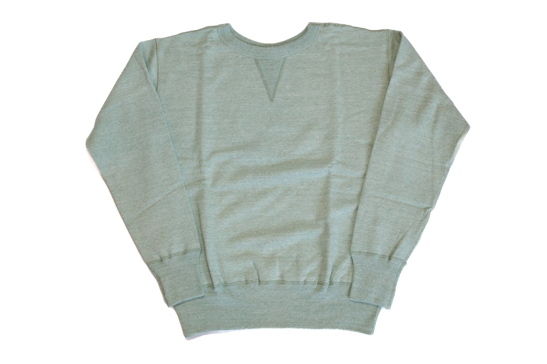 Denime X Warehouse Co. Lot.268 10oz "V-Inserted" Loopwheeled Sweatshirt (Heather Green)