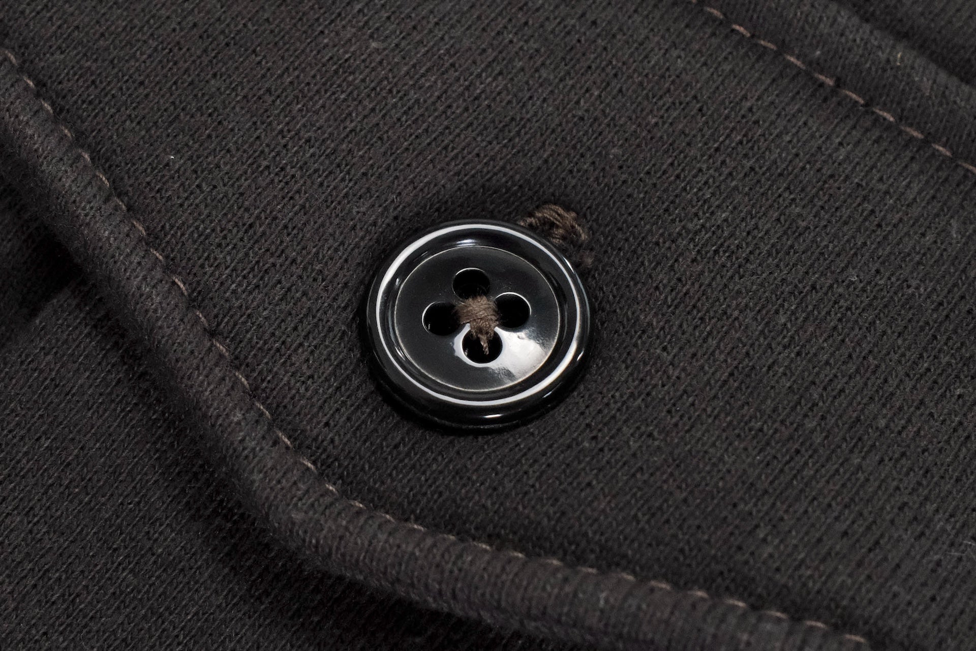 Freewheelers 11oz Set-In Sleeve Loopwheeled "Pocket Sweatshirt" (Soot Black X Charcoal Black)
