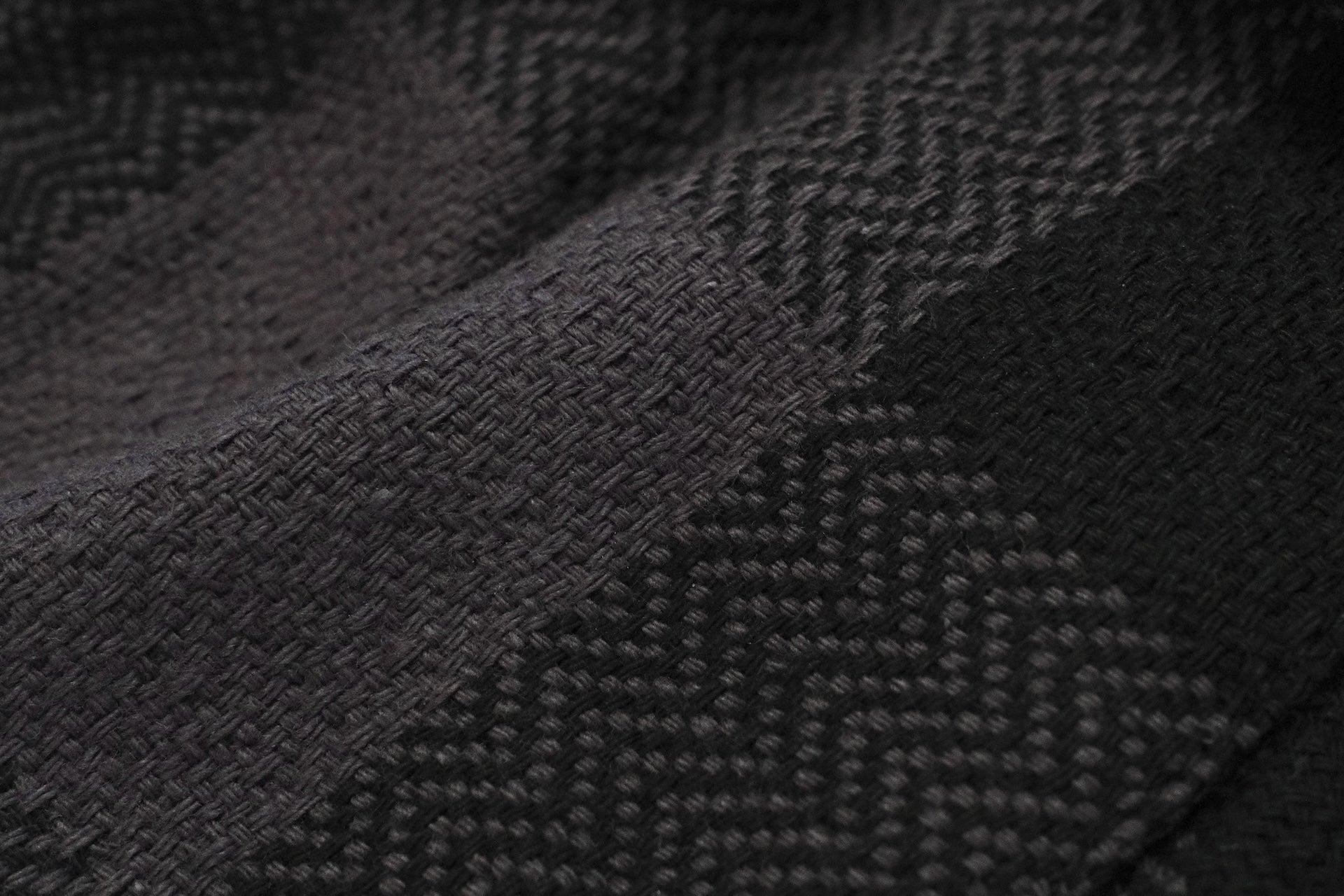 The Flat Head 12oz Selvage Flannel Western Shirt (Black X Grey)