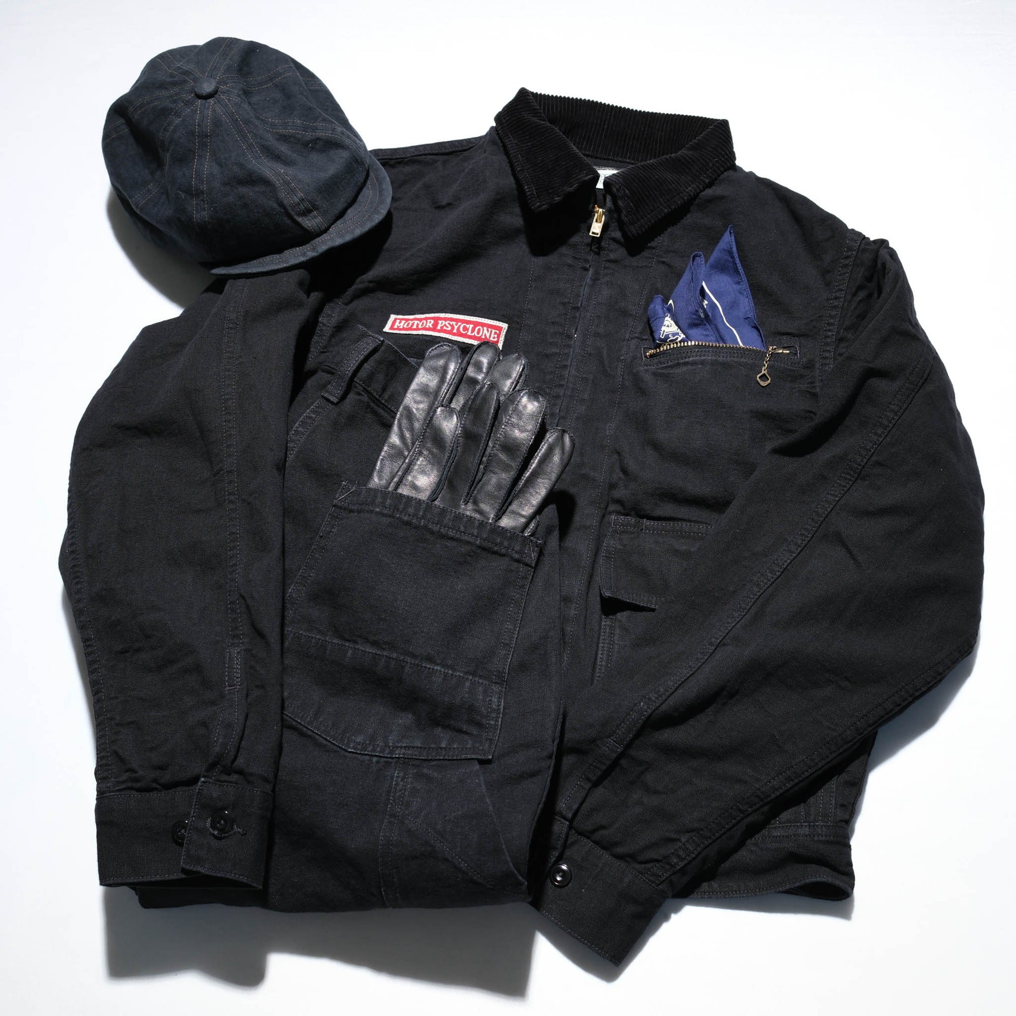 Freewheelers 11oz Duck Canvas "Chopper Builder" Work Trousers (Rude Black)
