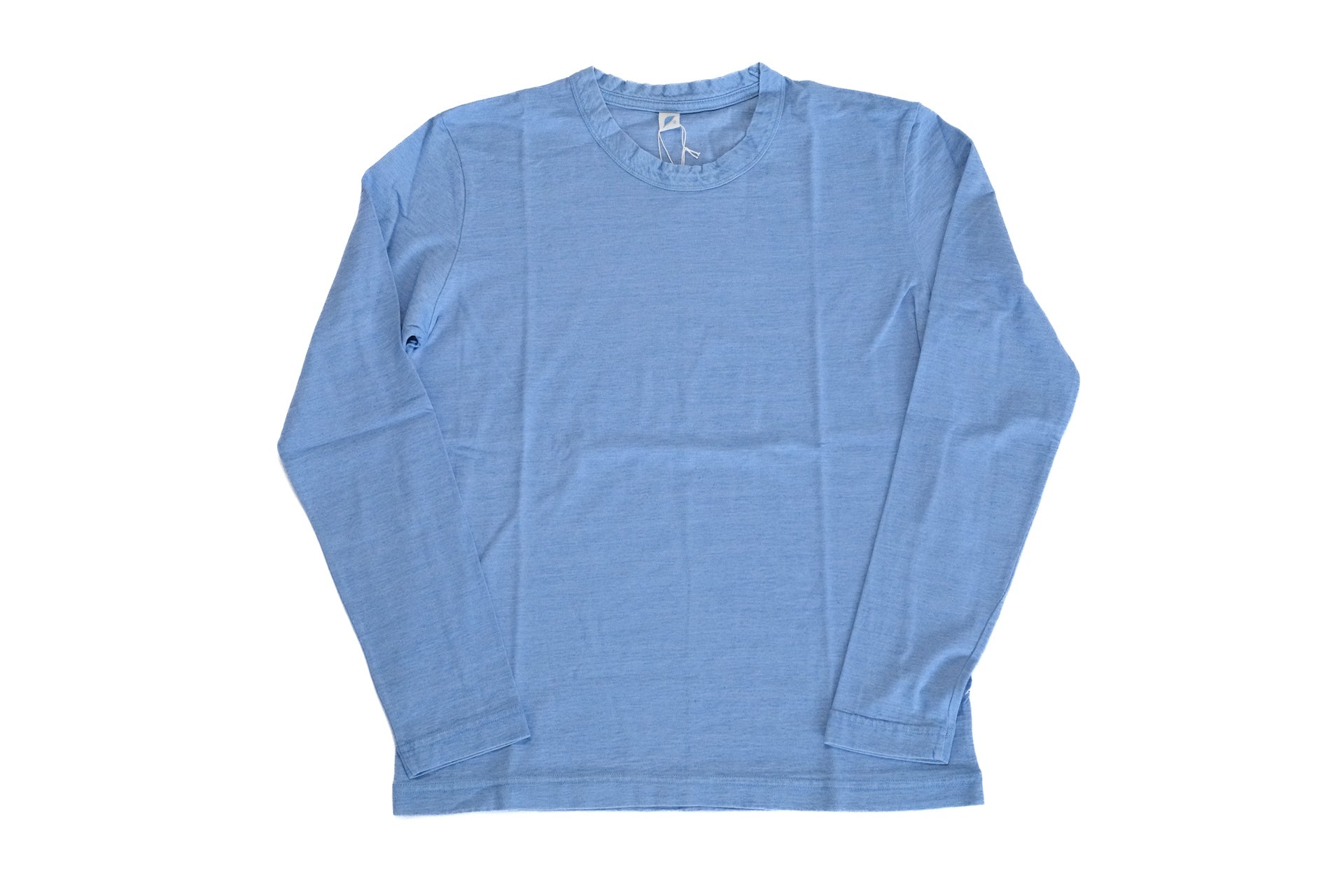 Pure Blue Japan 6.5oz "Signature" Indigo Dyed L/S Tee (Icy Indigo)