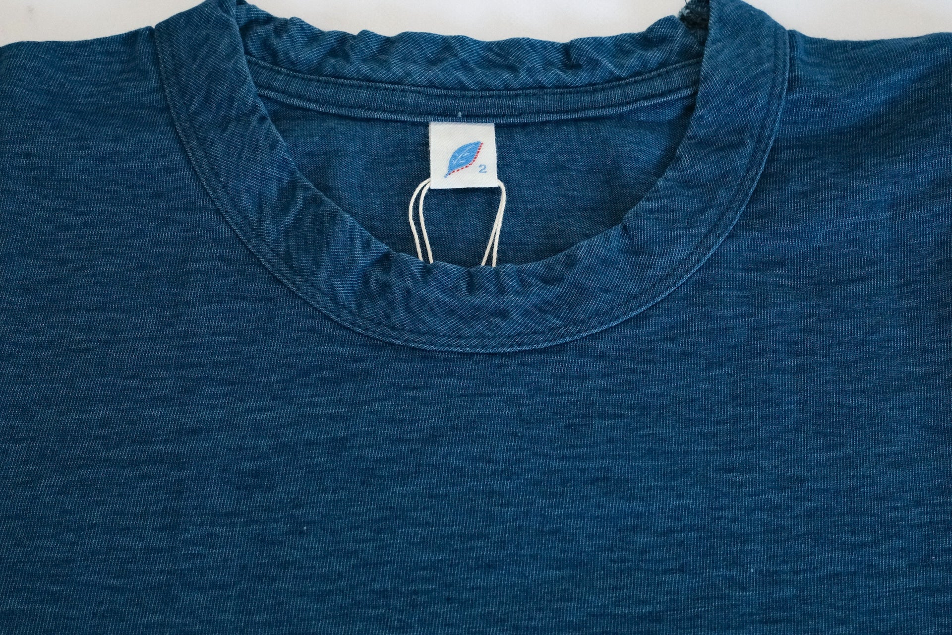 Pure Blue Japan 6.5oz "Signature" Indigo Dyed L/S Tee (Greencast Indigo)