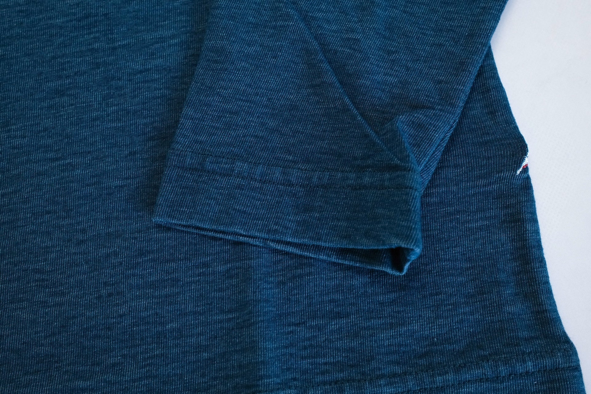 Pure Blue Japan 6.5oz "Signature" Indigo Dyed L/S Tee (Greencast Indigo)