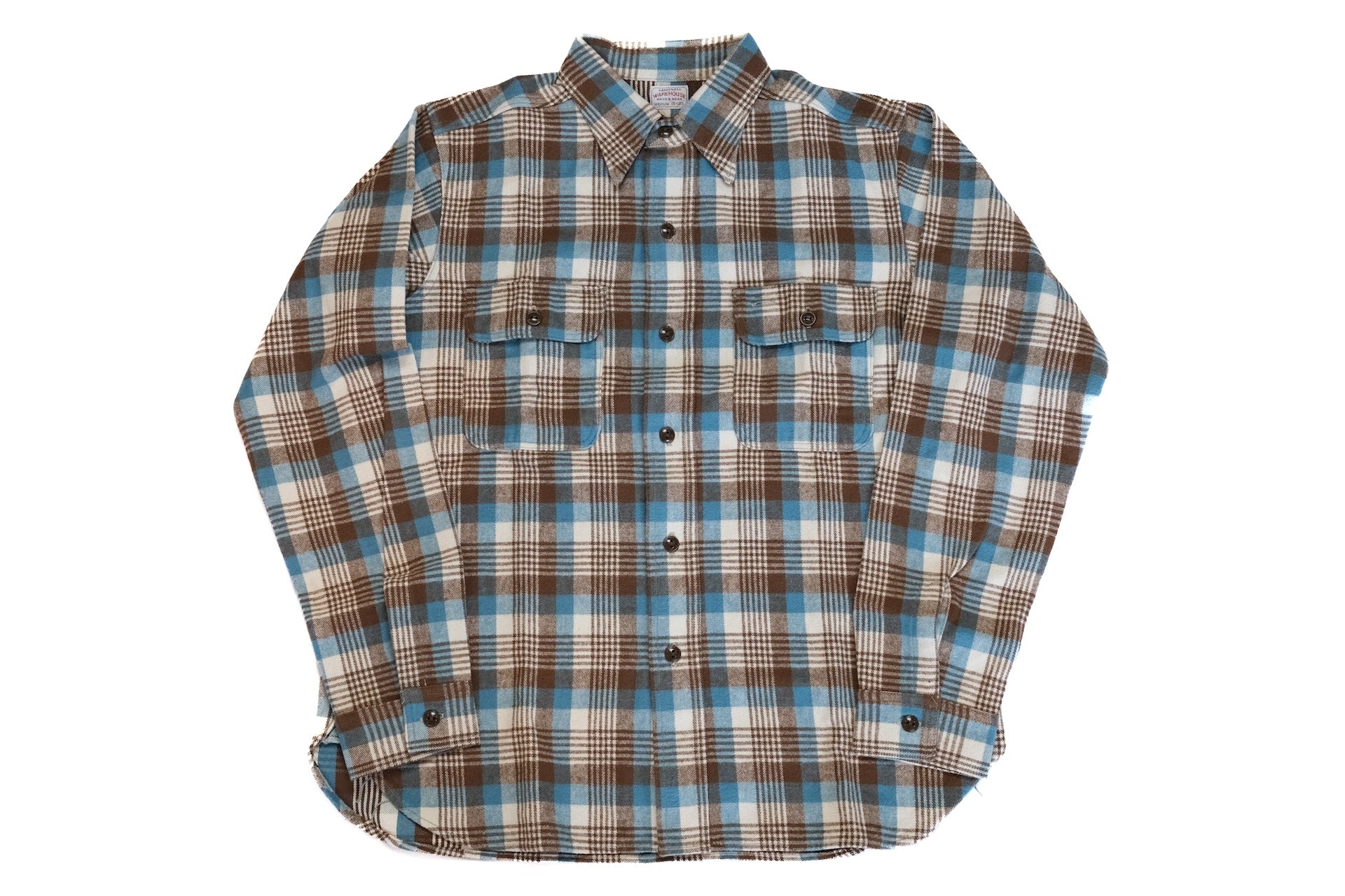 Warehouse Co. LOT.3104 Type D Selvage Flannel Workshirt (Forest Sky)