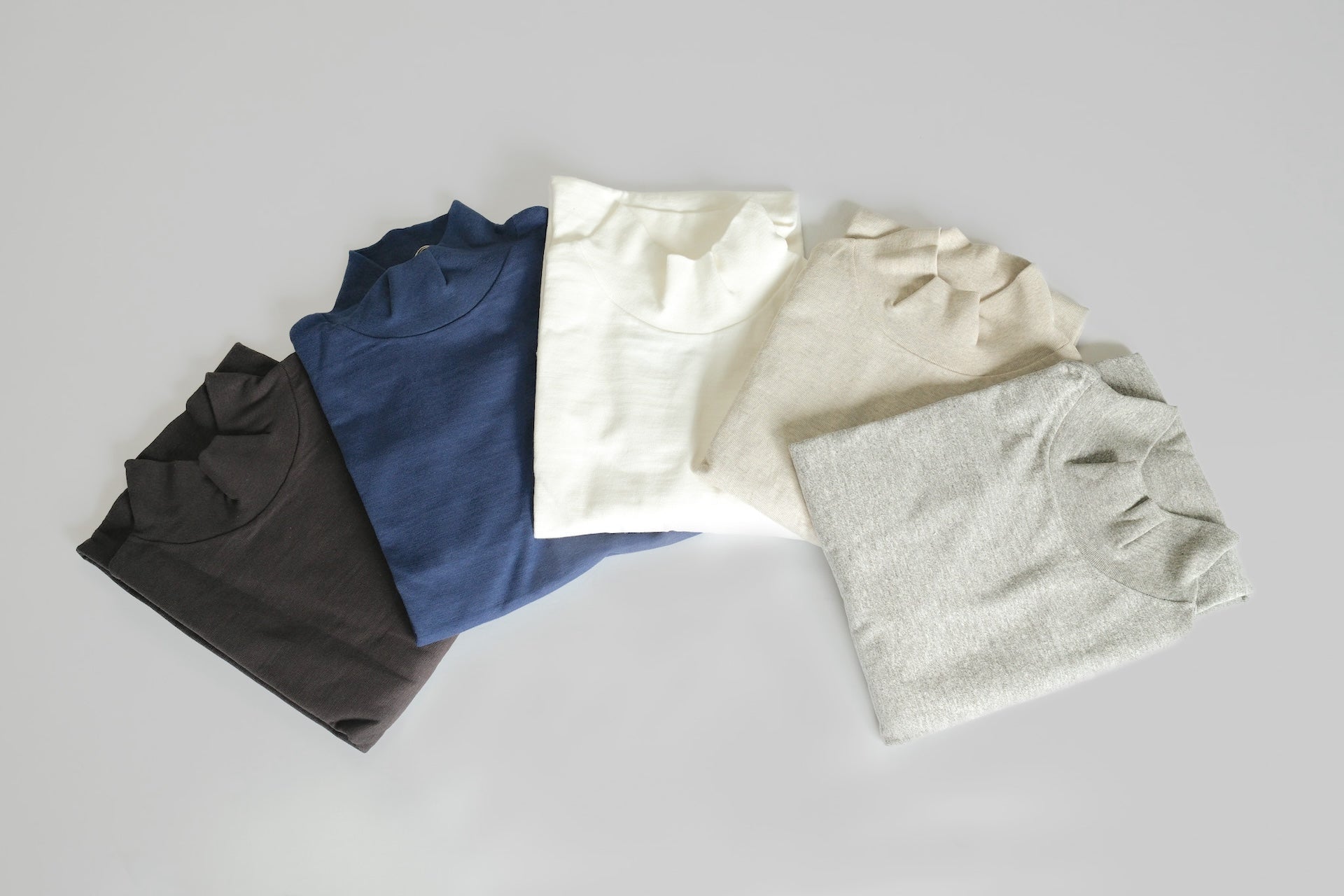 Warehouse 5.5oz "Bamboo Textured" L/S High Neck Tee (Heather Grey)