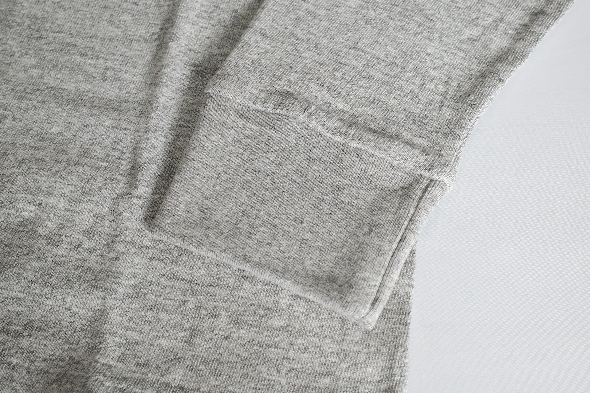 Warehouse 5.5oz "Bamboo Textured" L/S High Neck Tee (Heather Grey)