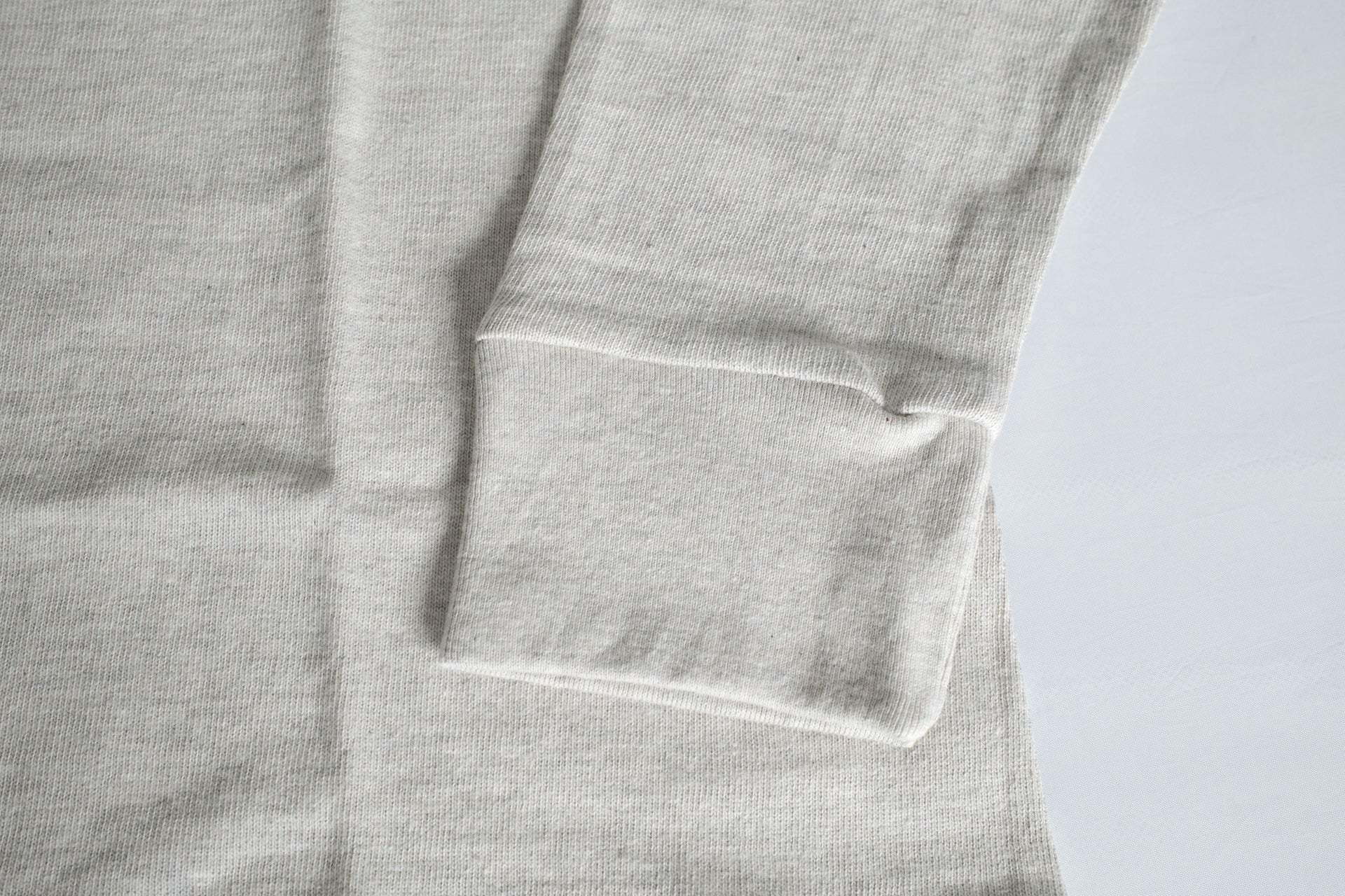 Warehouse 5.5oz "Bamboo Textured" L/S High Neck Tee (Oatmeal)
