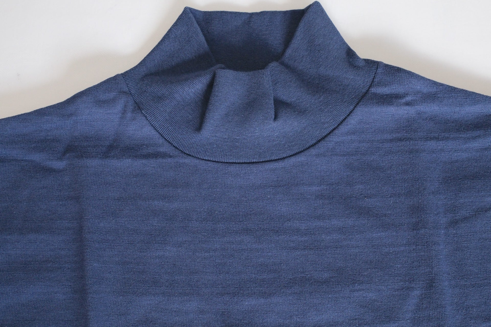 Warehouse 5.5oz "Bamboo Textured" L/S High Neck Tee (Navy)