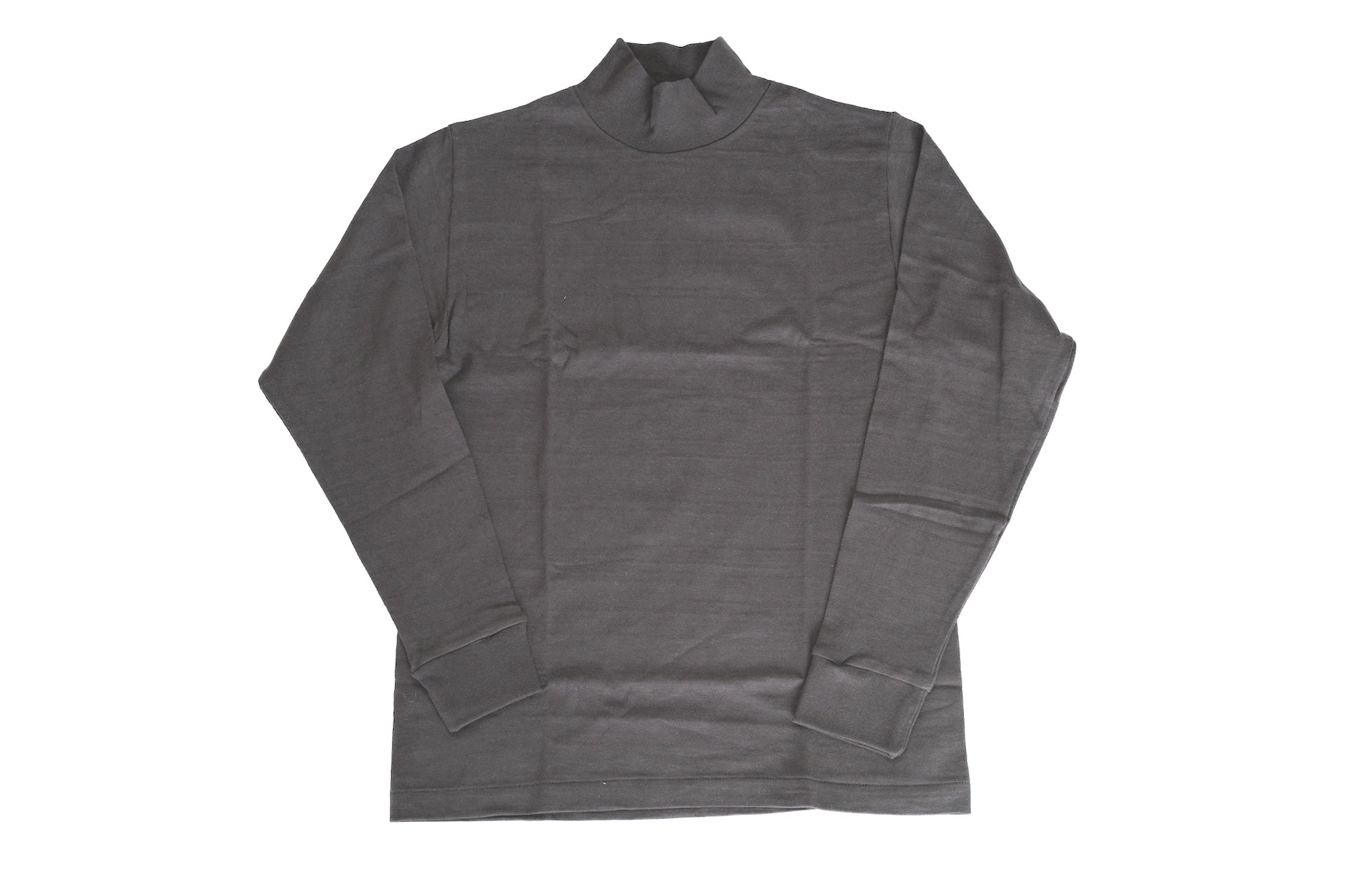 Warehouse 5.5oz "Bamboo Textured" L/S High Neck Tee (Black)