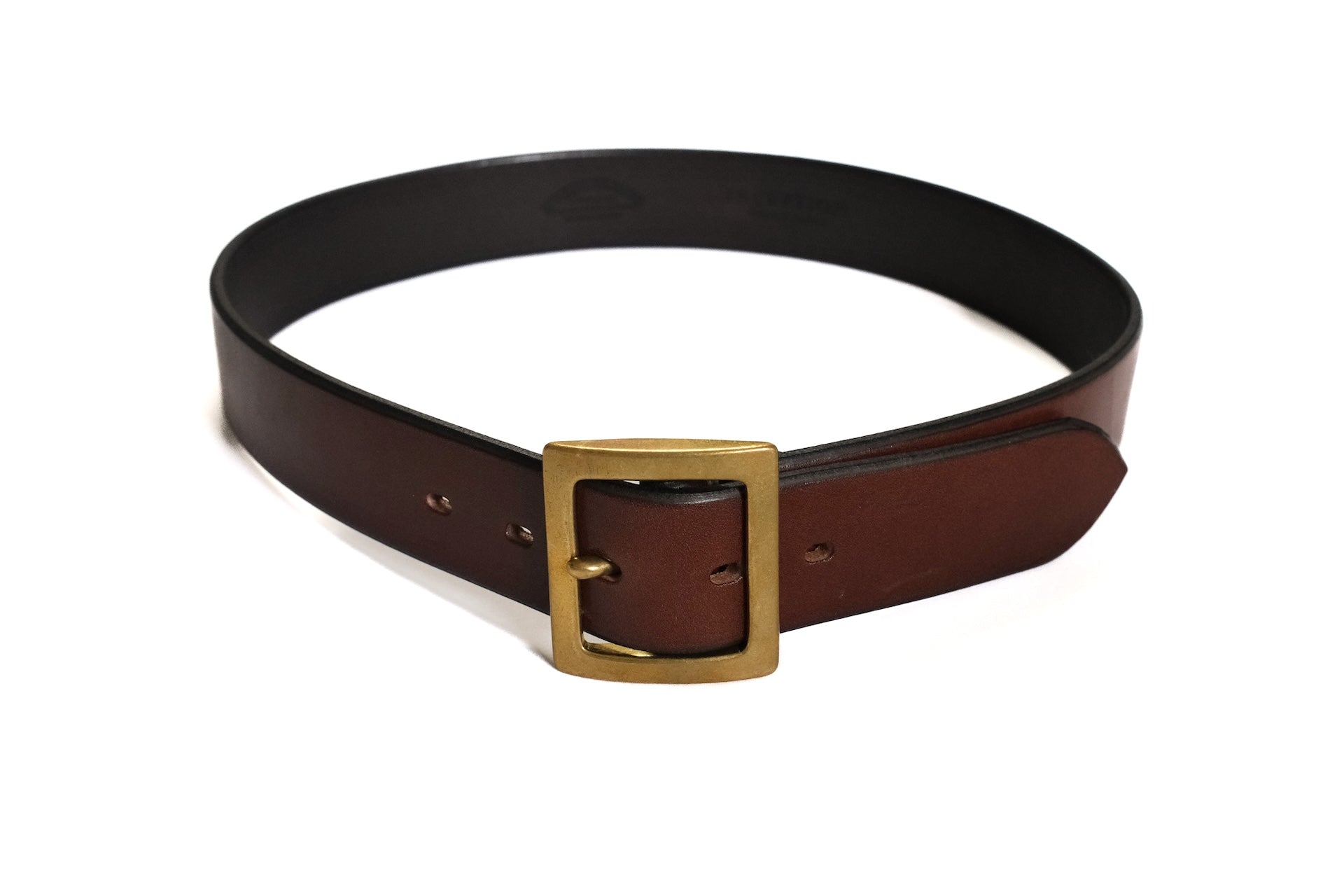 Accell Co. X Ginkawaten X CORLECTION 'Garrison' Full Grain Cowhide Belt (Brown Tea-core)
