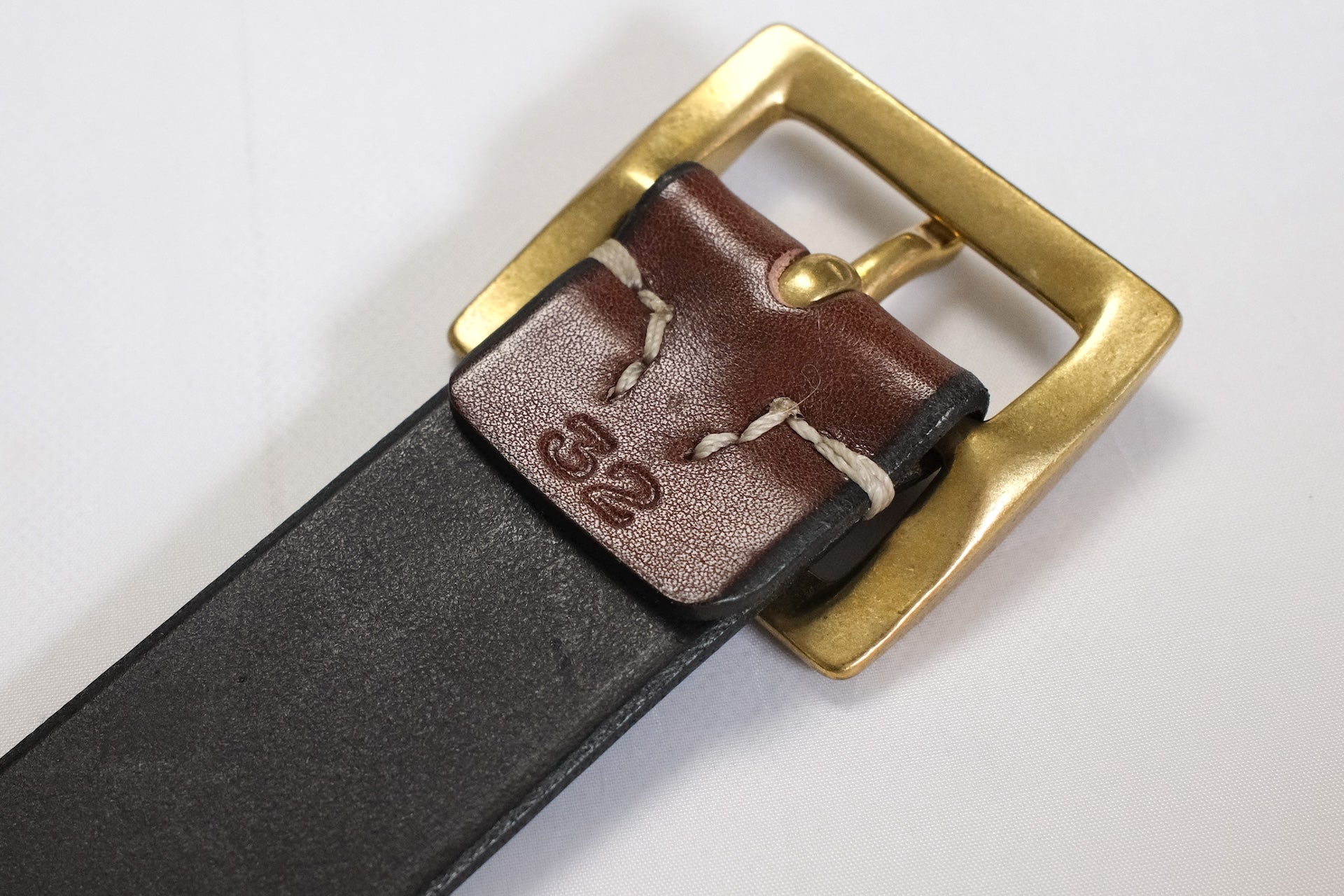 Accell Co. X Ginkawaten X CORLECTION 'Garrison' Full Grain Cowhide Belt (Brown Tea-core)