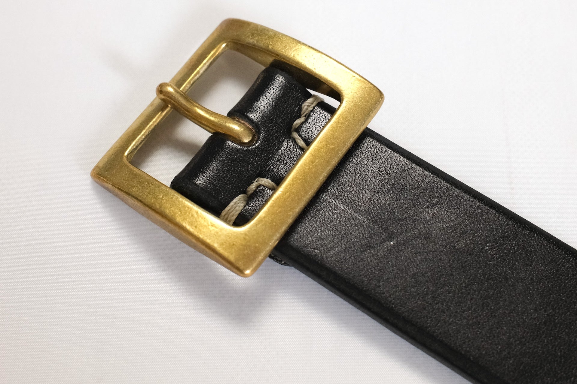 Accell Co. X Ginkawaten X CORLECTION 'Garrison' Full Grain Cowhide Belt (Black Tea-core)