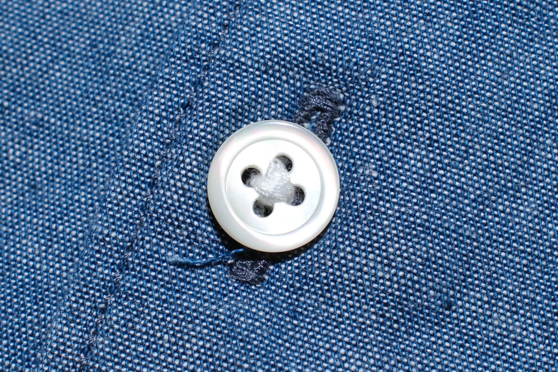 MOMOTARO JEANS 5oz Selvage Chambray Oxford Shirt (Indigo)