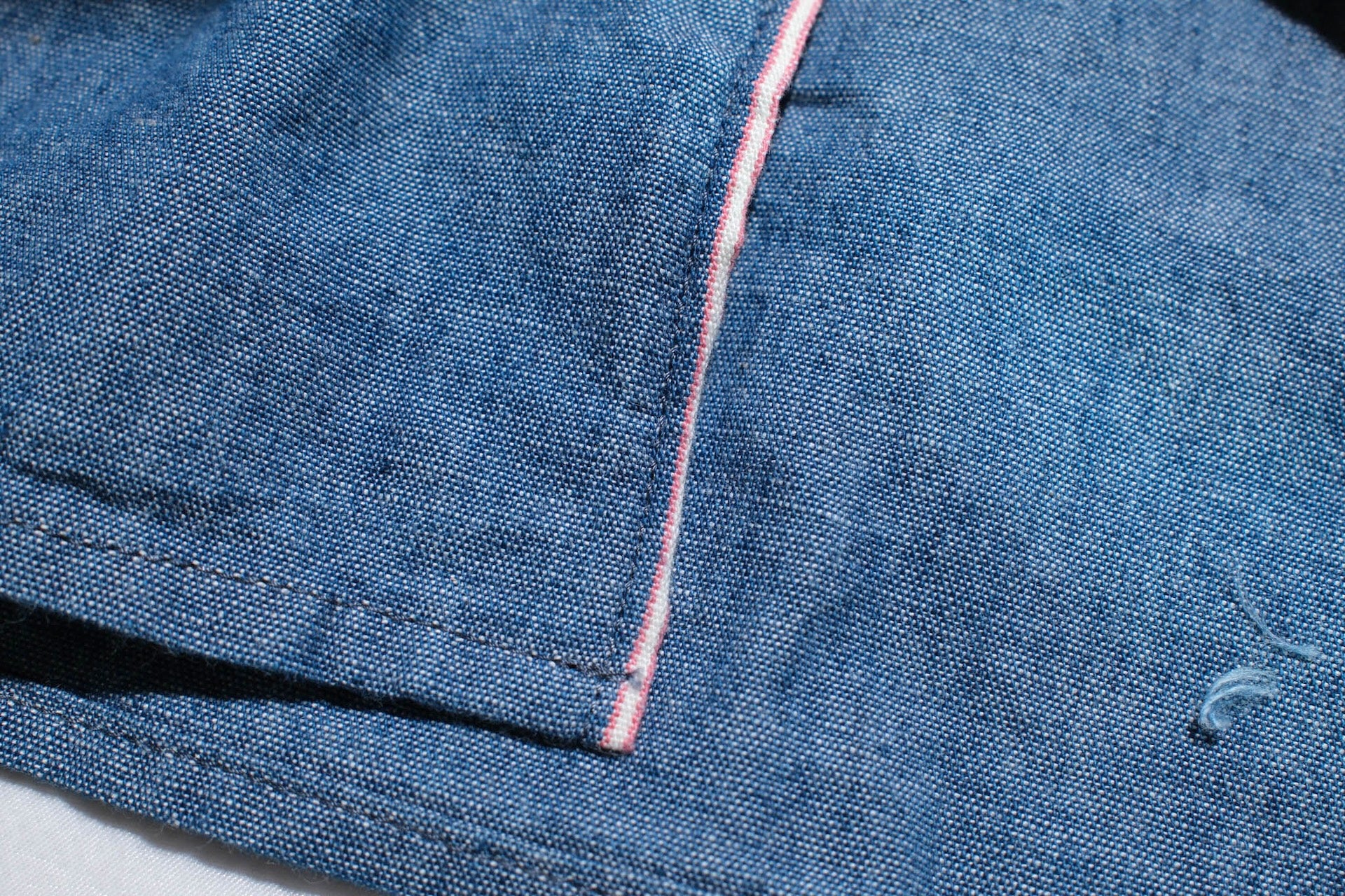 MOMOTARO JEANS 5oz Selvage Chambray Oxford Shirt (Indigo)