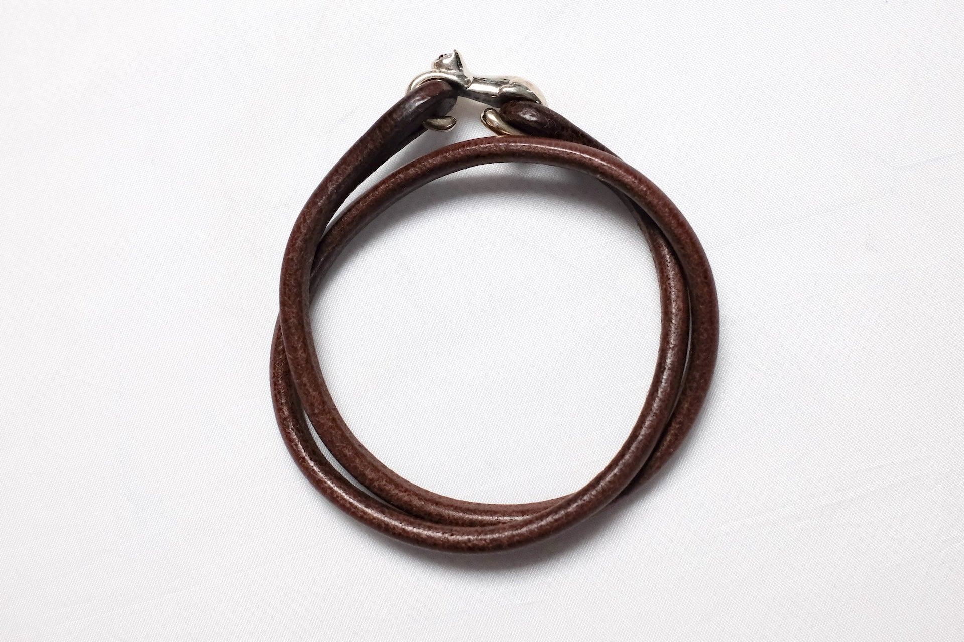 Cramp by Ginkawaten "Cat Familiar" Double Cuff With Red Ruby (Chocolate)