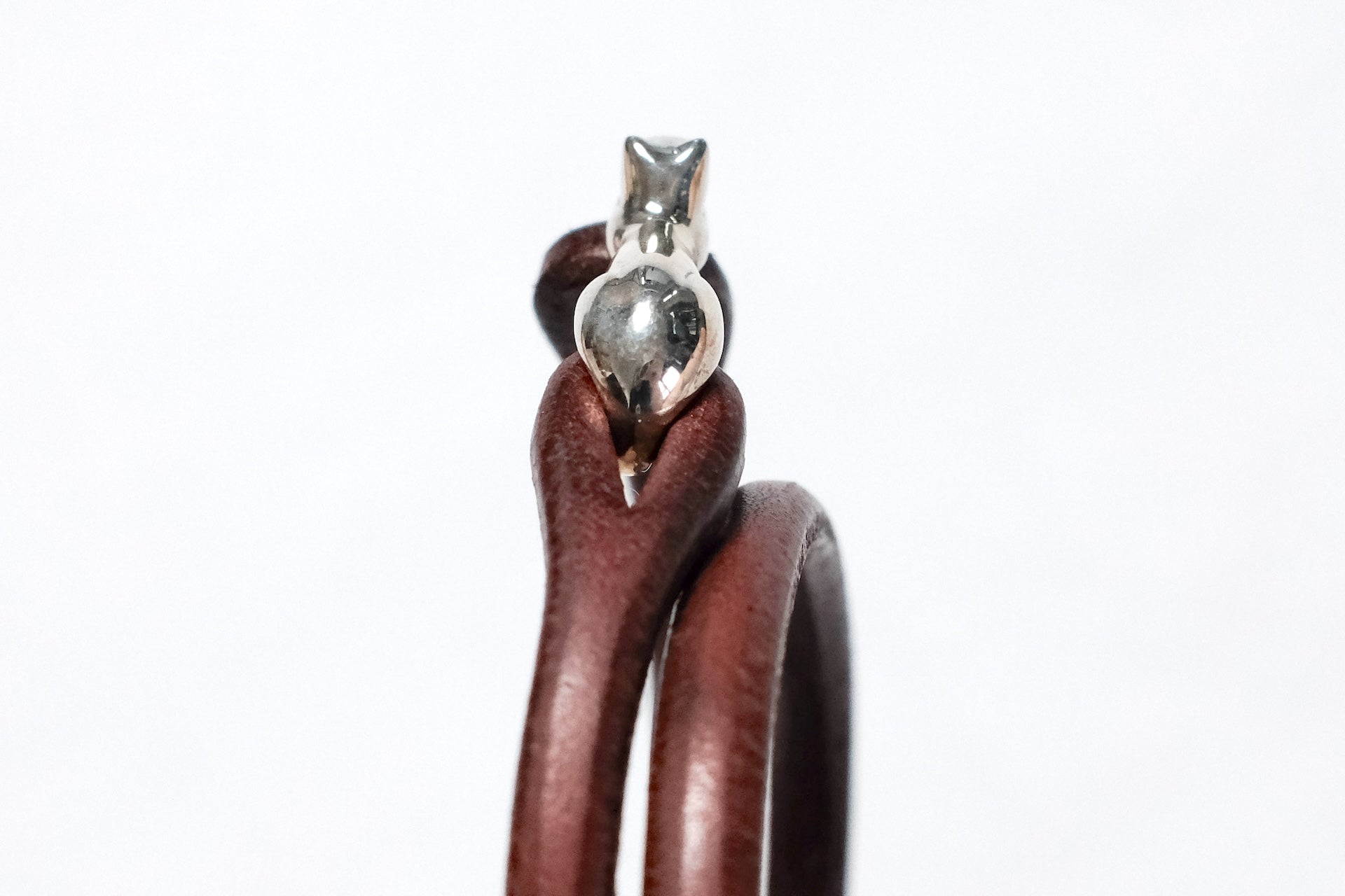 Cramp by Ginkawaten "Cat Familiar" Double Cuff With Red Ruby (Chocolate)