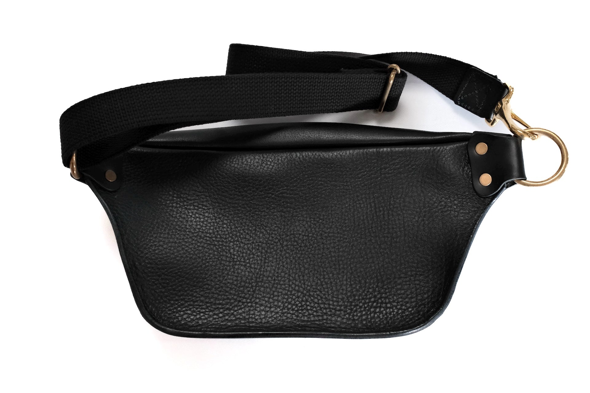 Cramp by Ginkawaten Dual Leather Pocket Bag (Black X Black)