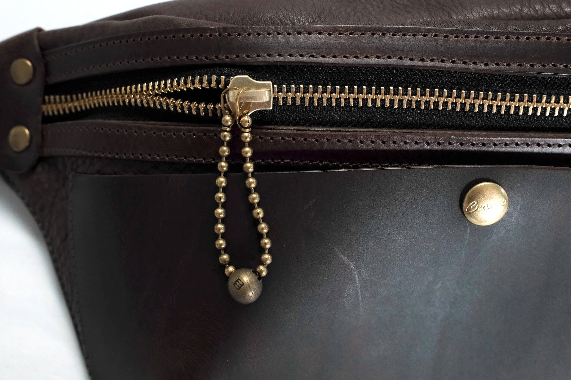 Cramp by Ginkawaten Dual Leather Pocket Bag (Chocolate X Chocolate)
