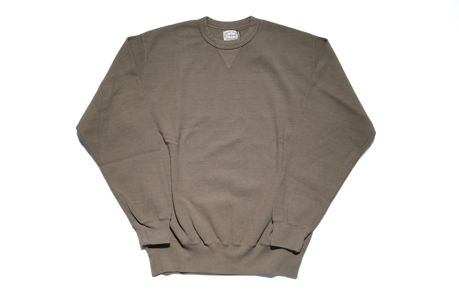 Stevenson Overall Co. Heavyweight Waffle Thermal Sweatshirt (Olive)