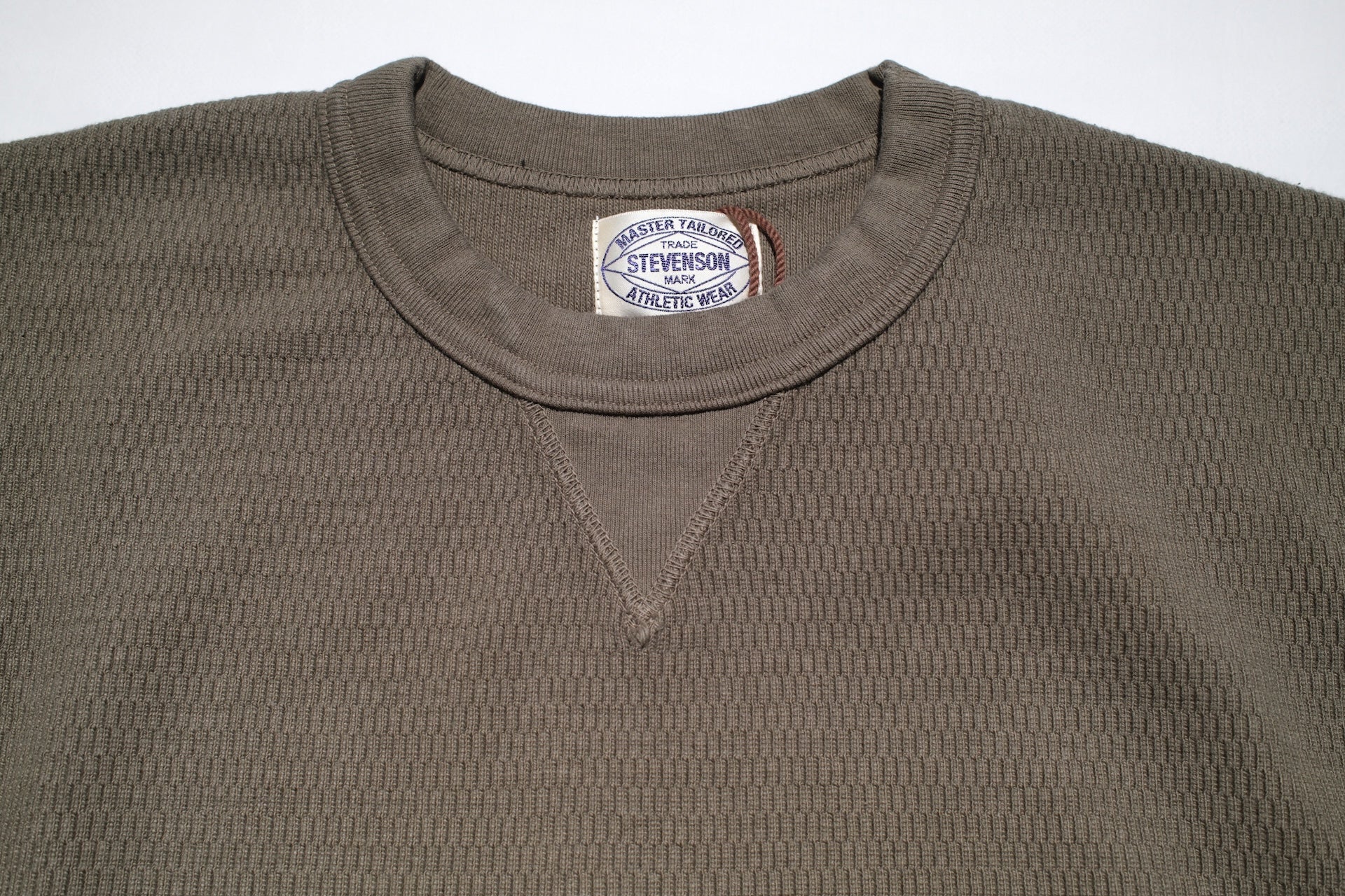 Stevenson Overall Co. Heavyweight Waffle Thermal Sweatshirt (Olive)