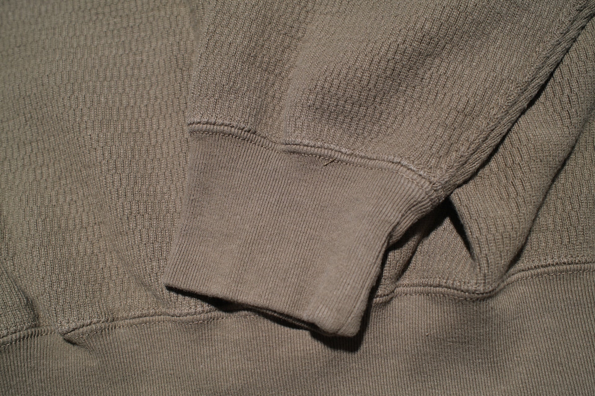 Stevenson Overall Co. Heavyweight Waffle Thermal Sweatshirt (Olive)