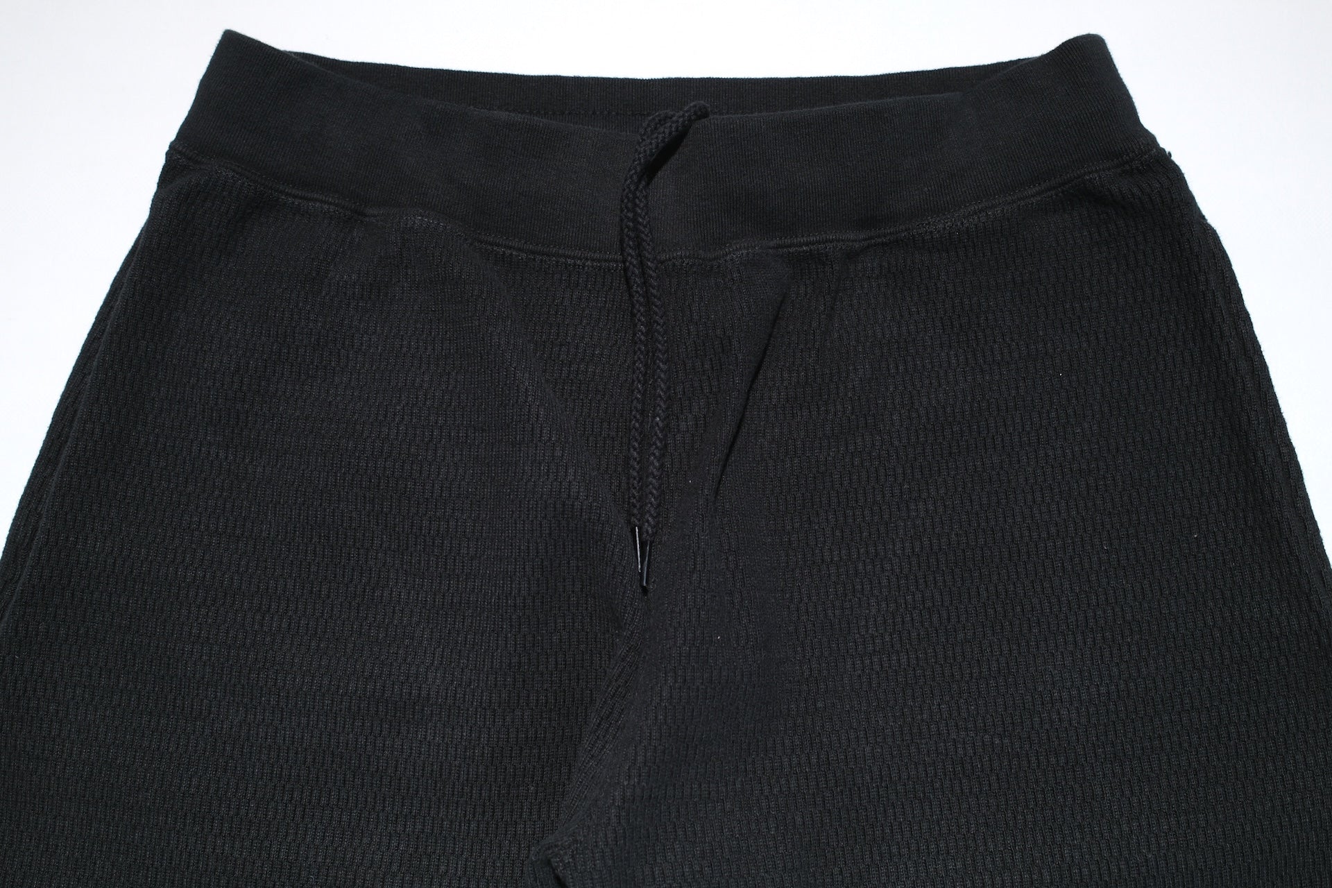 Stevenson Overall Co. Heavyweight Waffle Thermal Sweatpants (Black)