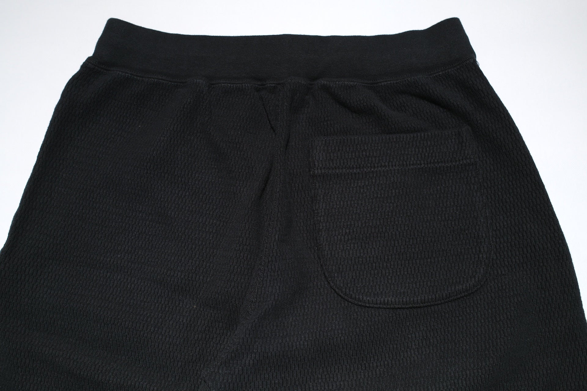 Stevenson Overall Co. Heavyweight Waffle Thermal Sweatpants (Black)