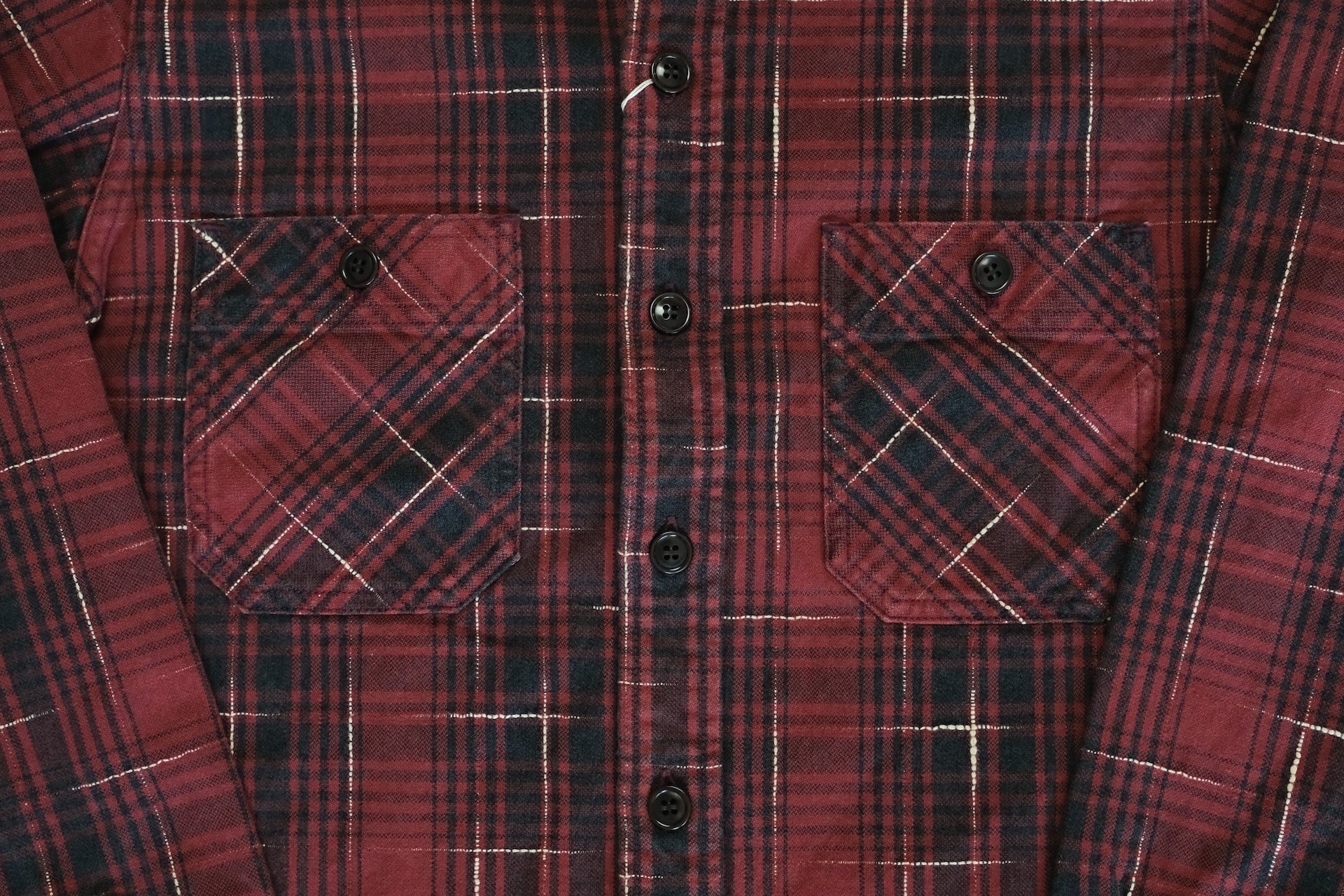 Studio D'Artisan 12oz "Midare Kasuri" Flannel Work Shirt