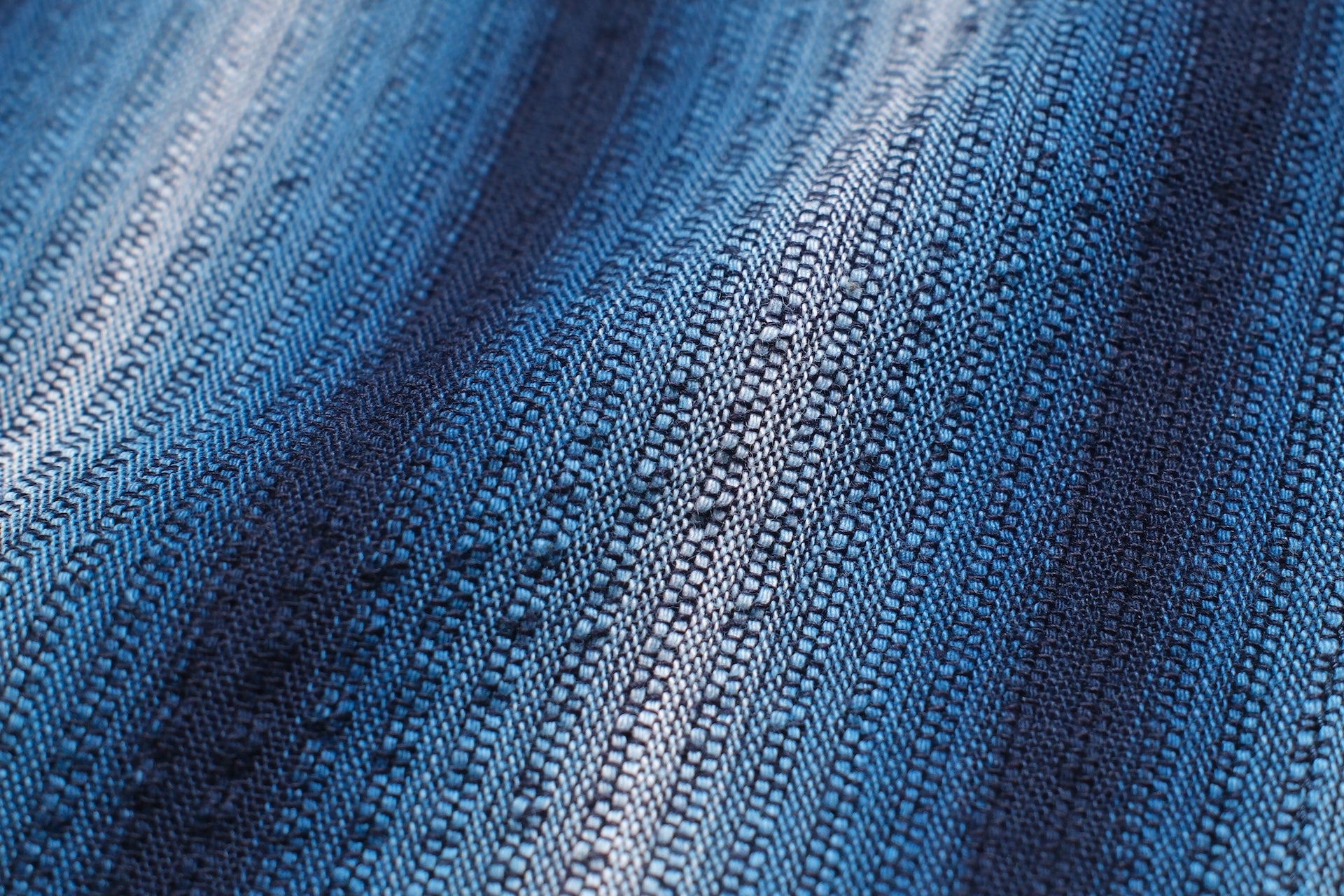 Studio D'Artisan Lightweight "Shijira Awa-Ai" Natural Indigo Dyed Workshirt (Wave-Light)