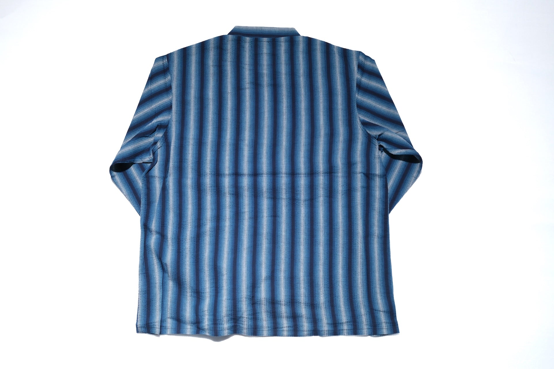 Studio D'Artisan Lightweight "Shijira Awa-Ai" Natural Indigo Dyed Workshirt (Wave-Light)