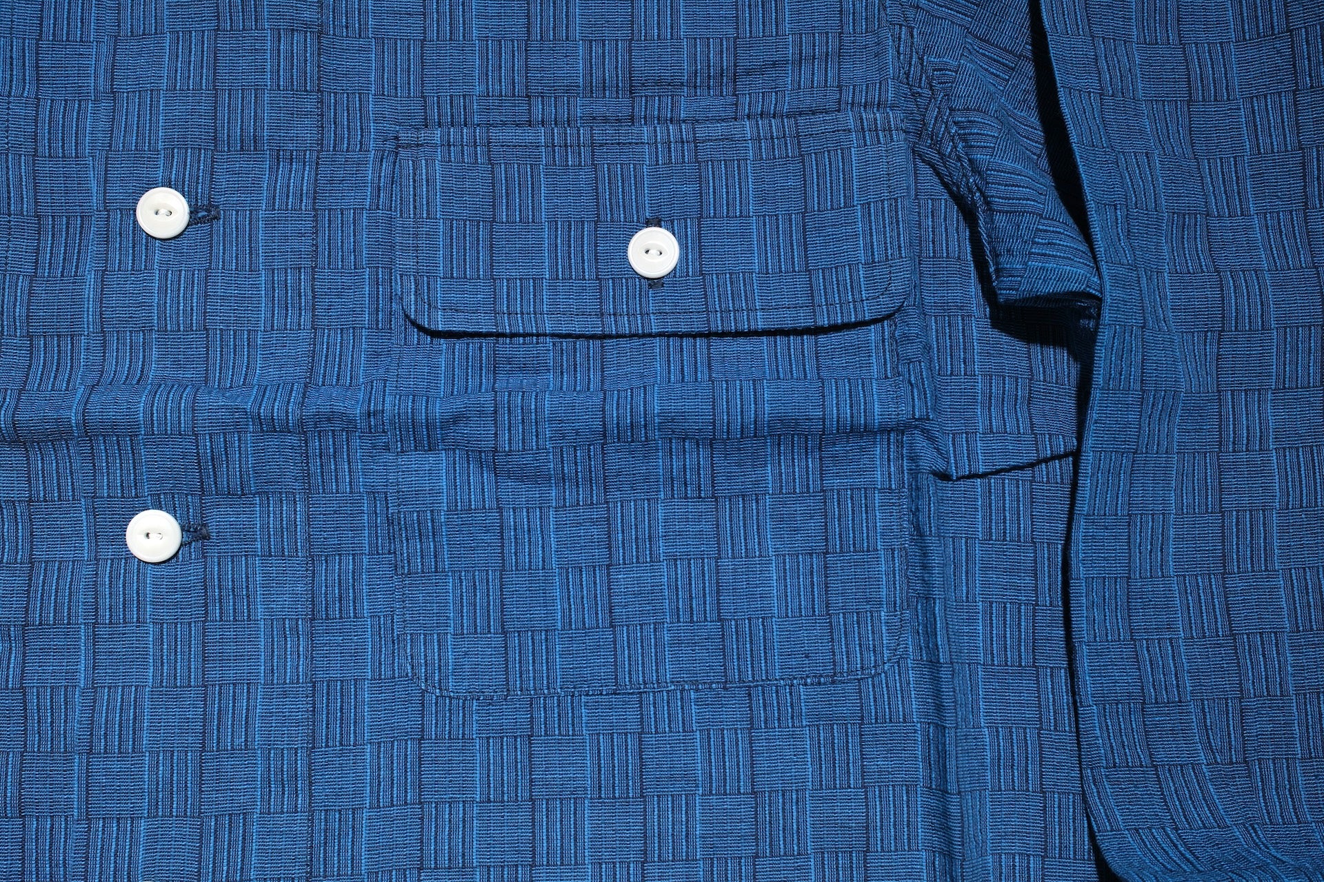 Studio D'Artisan Lightweight "Shijira Awa-Ai" Natural Indigo Dyed Workshirt (Drywood)