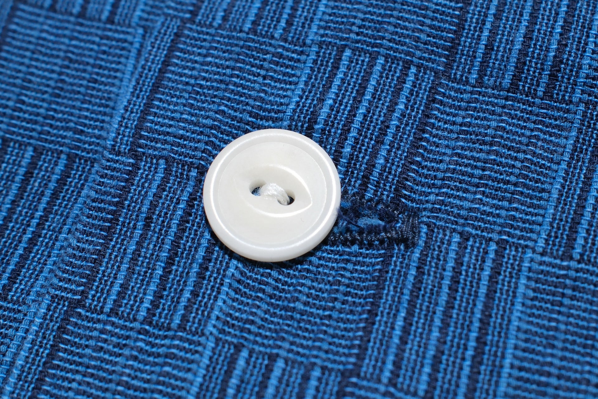 Studio D'Artisan Lightweight "Shijira Awa-Ai" Natural Indigo Dyed Workshirt (Drywood)