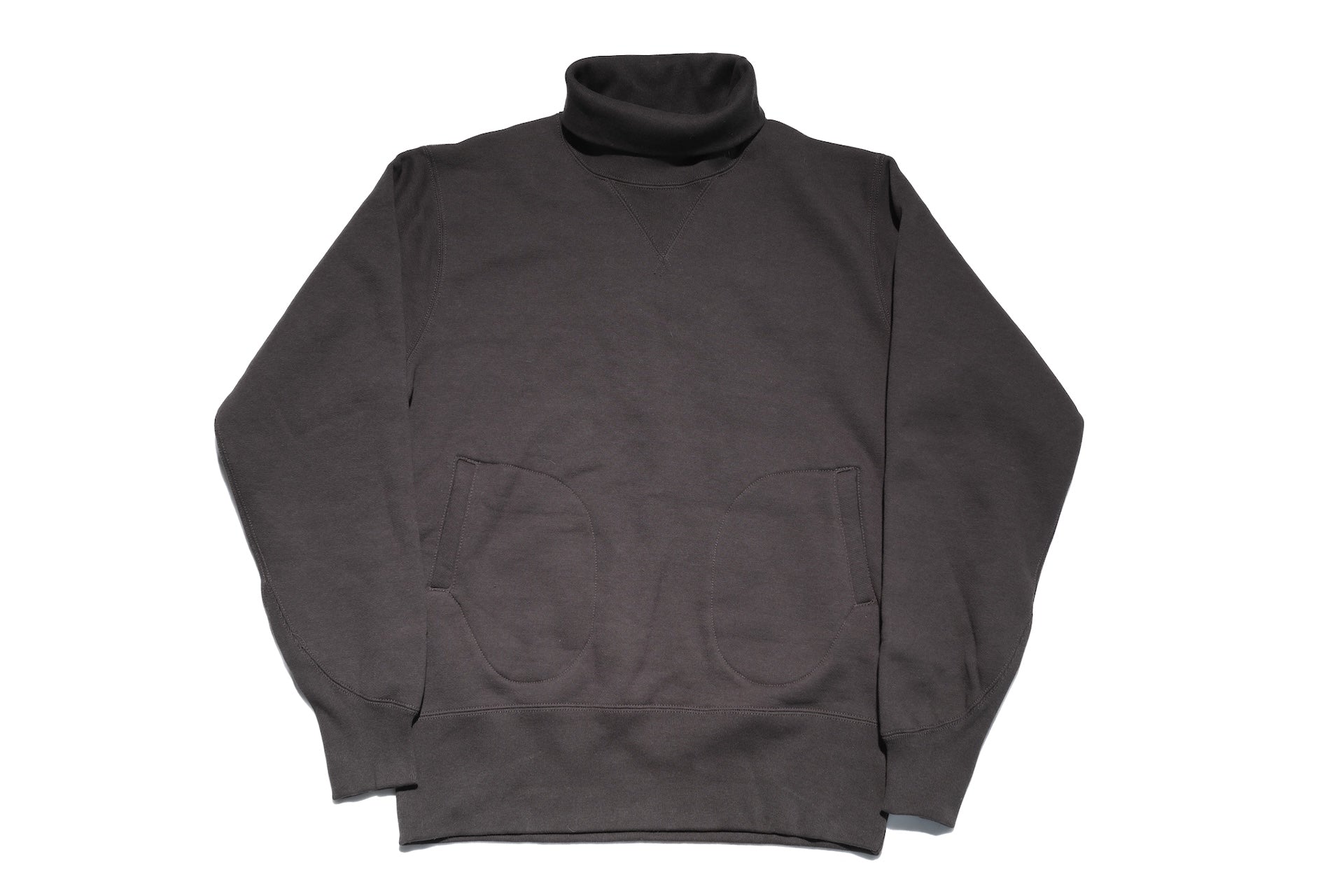 Freewheelers 12oz "Turtle Neck" Loopwheeled Sweatshirt (Jet Black)