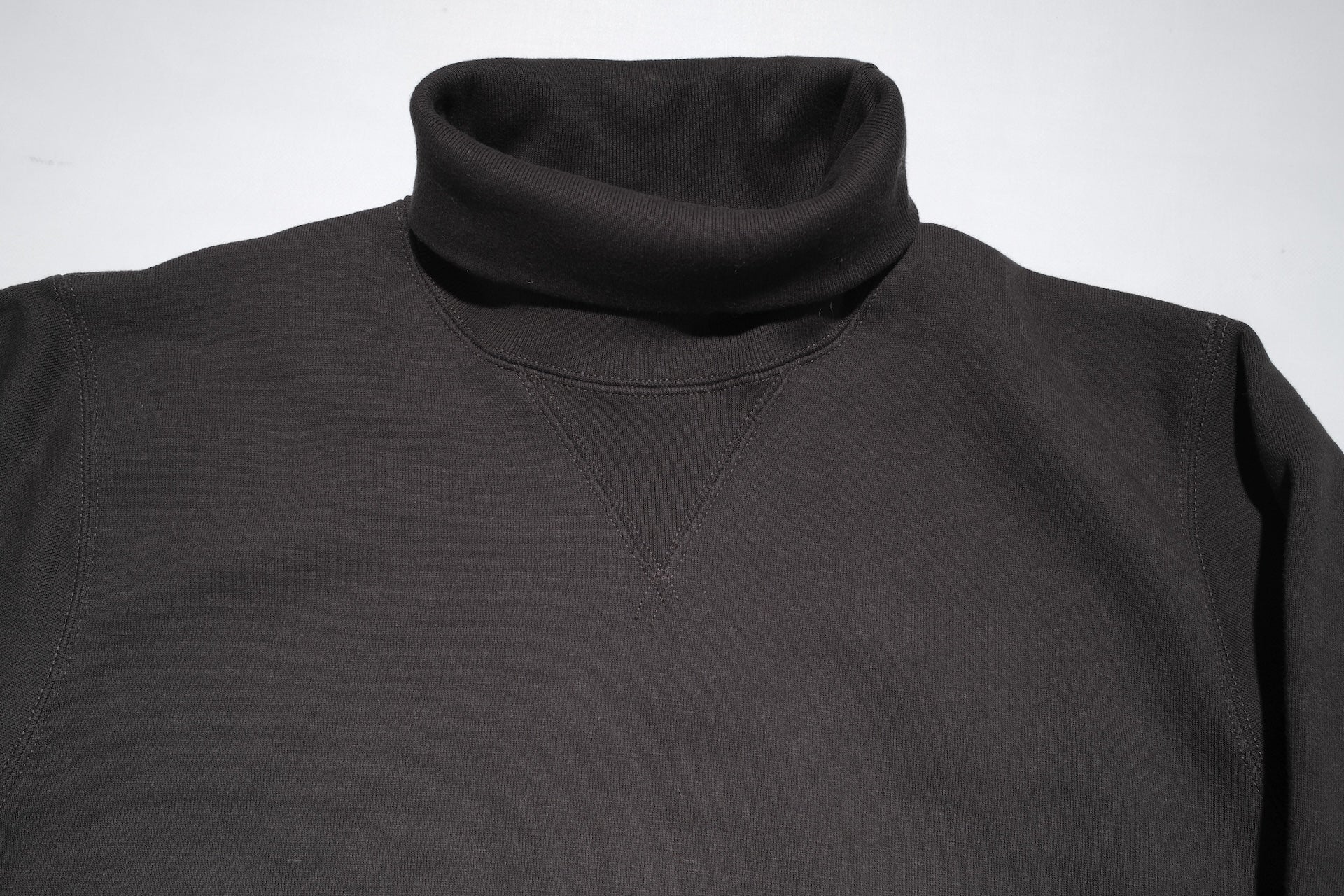 Freewheelers 12oz "Turtle Neck" Loopwheeled Sweatshirt (Jet Black)
