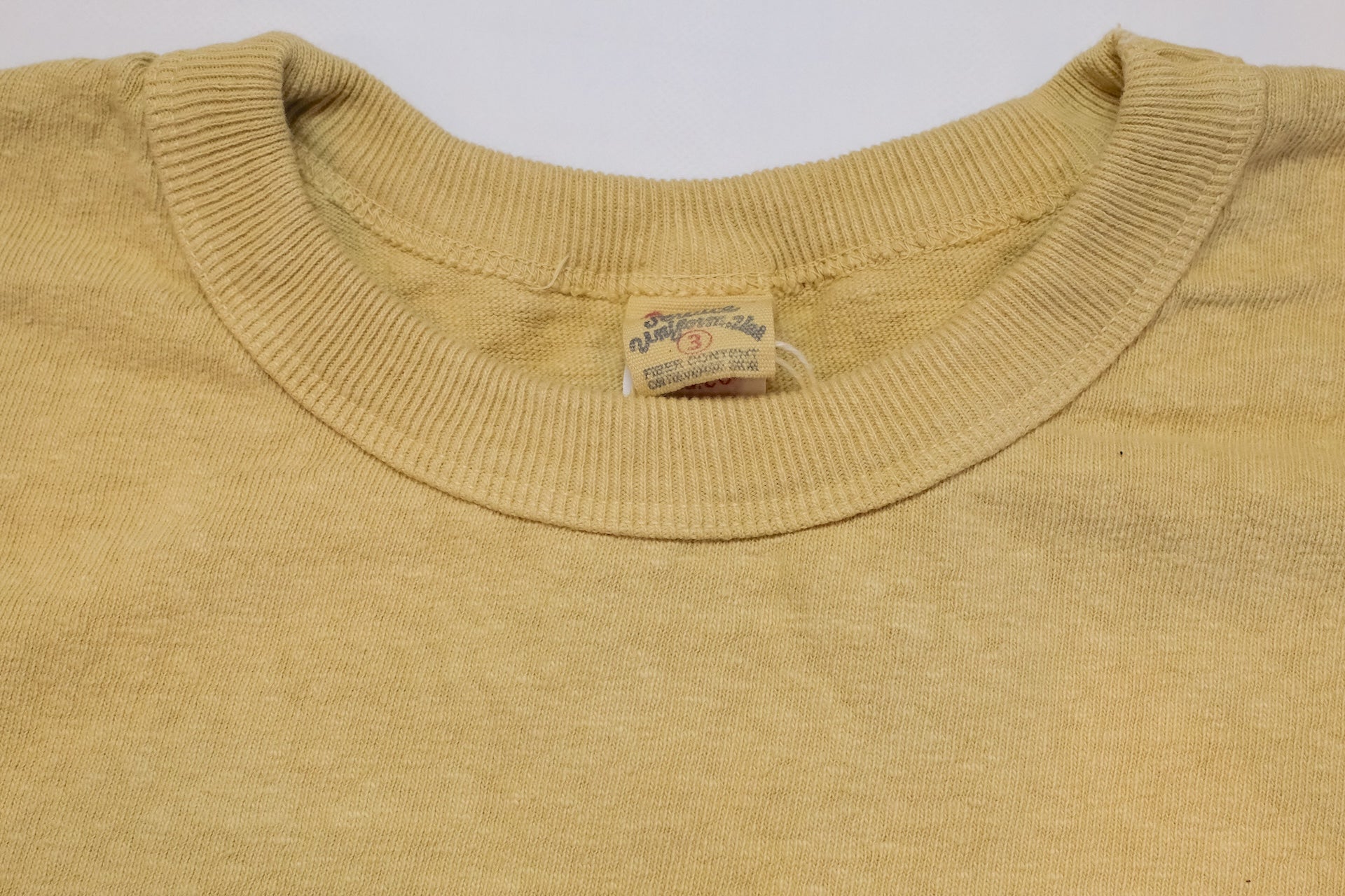 UES 9.5oz "NO.8 Slub Nep" Heavyweight Plain Tee (Mustard Yellow)