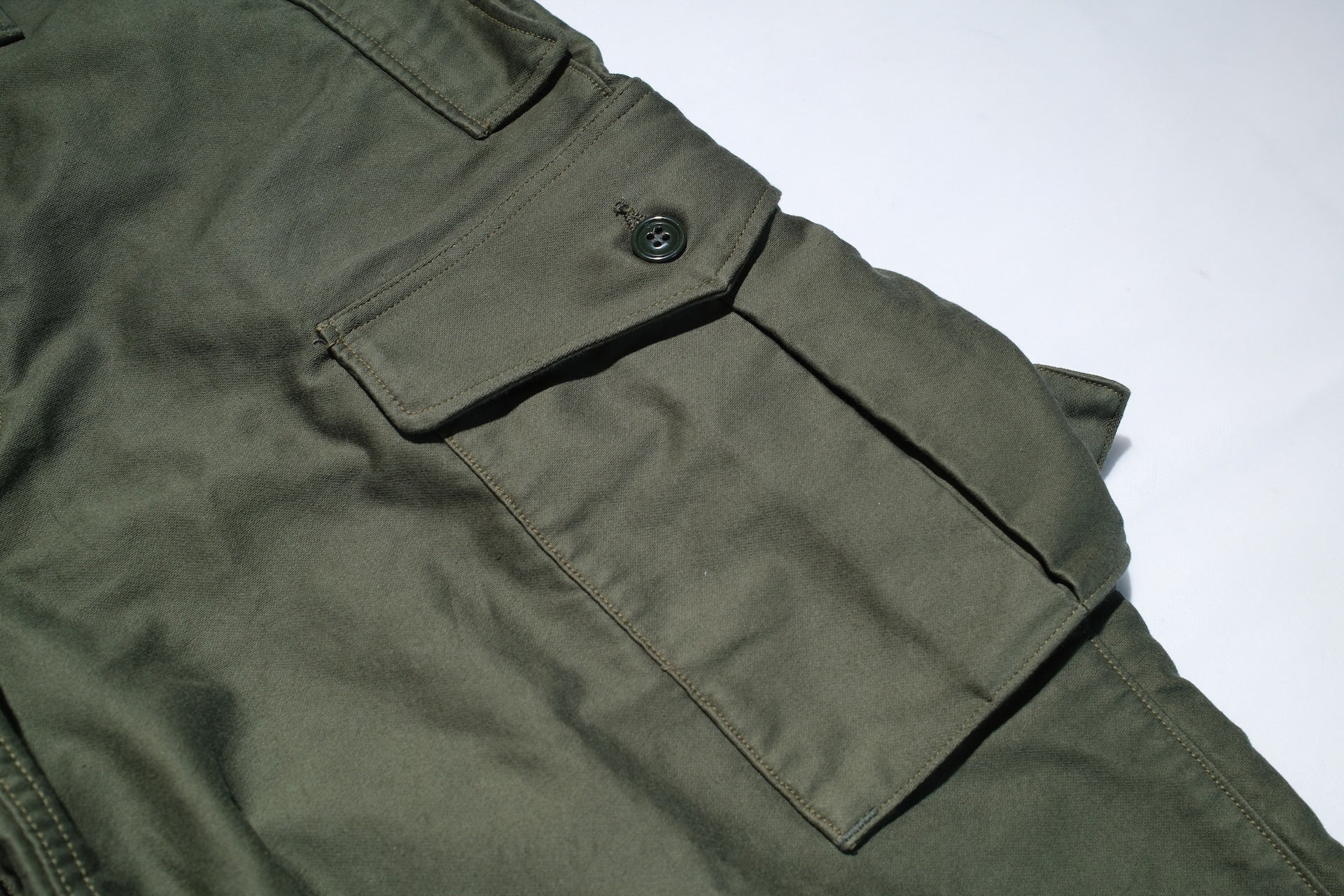 Freewheelers Heavyweight Moleskin "Ground Crew" Trousers (Olive Green)