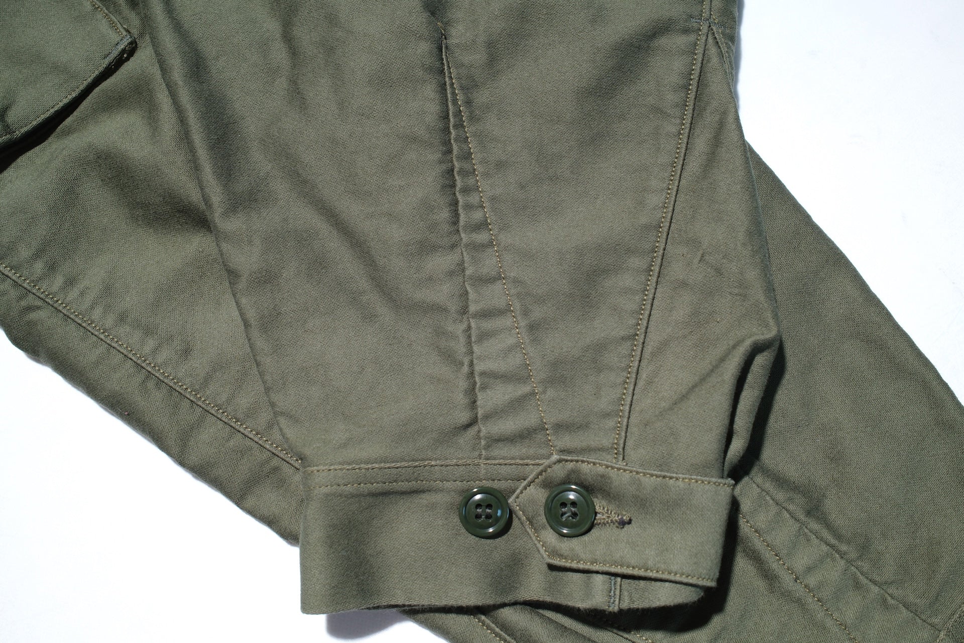 Freewheelers Heavyweight Moleskin "Ground Crew" Trousers (Olive Green)
