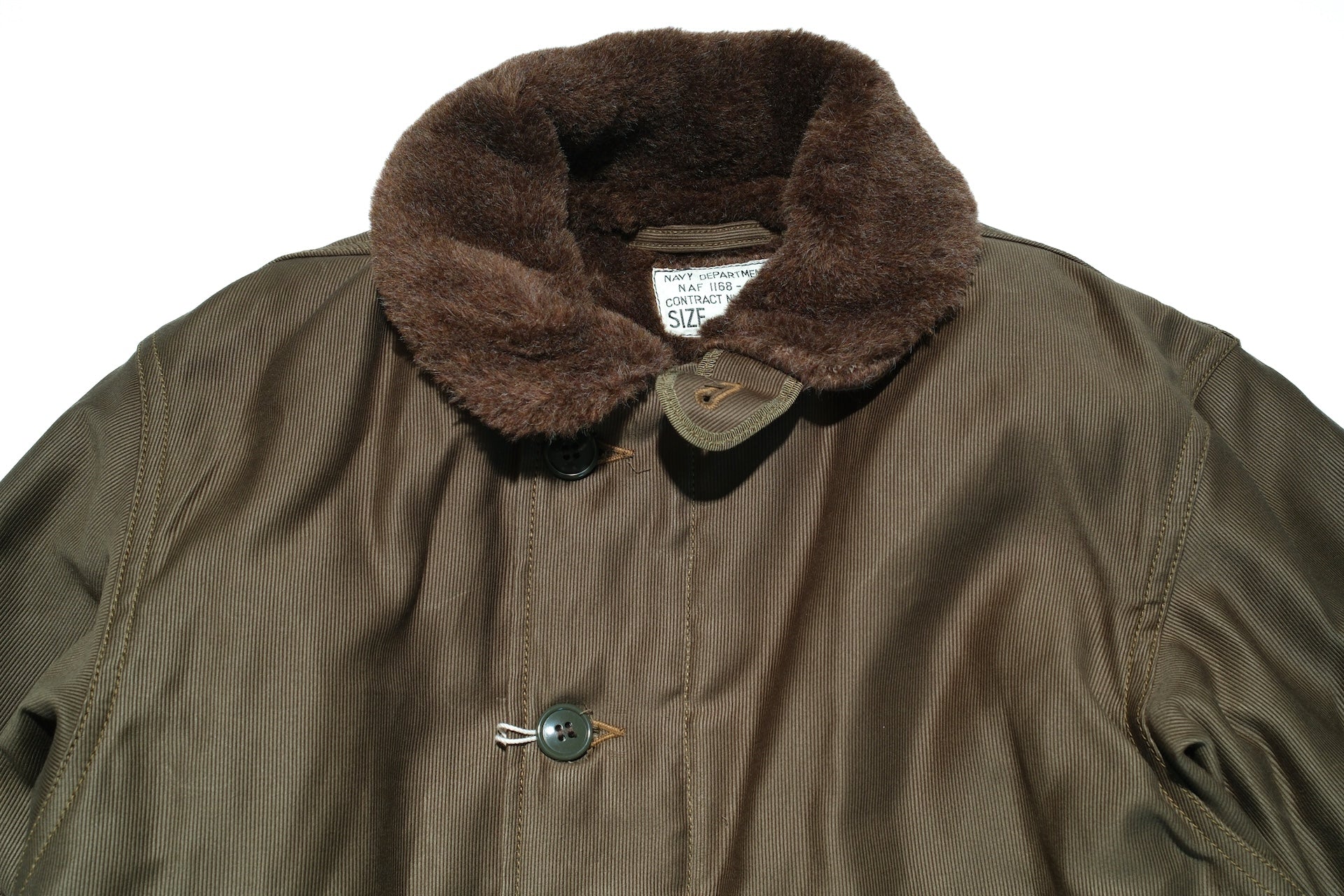 Freewheelers N-1 1940s Naval Deck Jacket (Khaki Green)