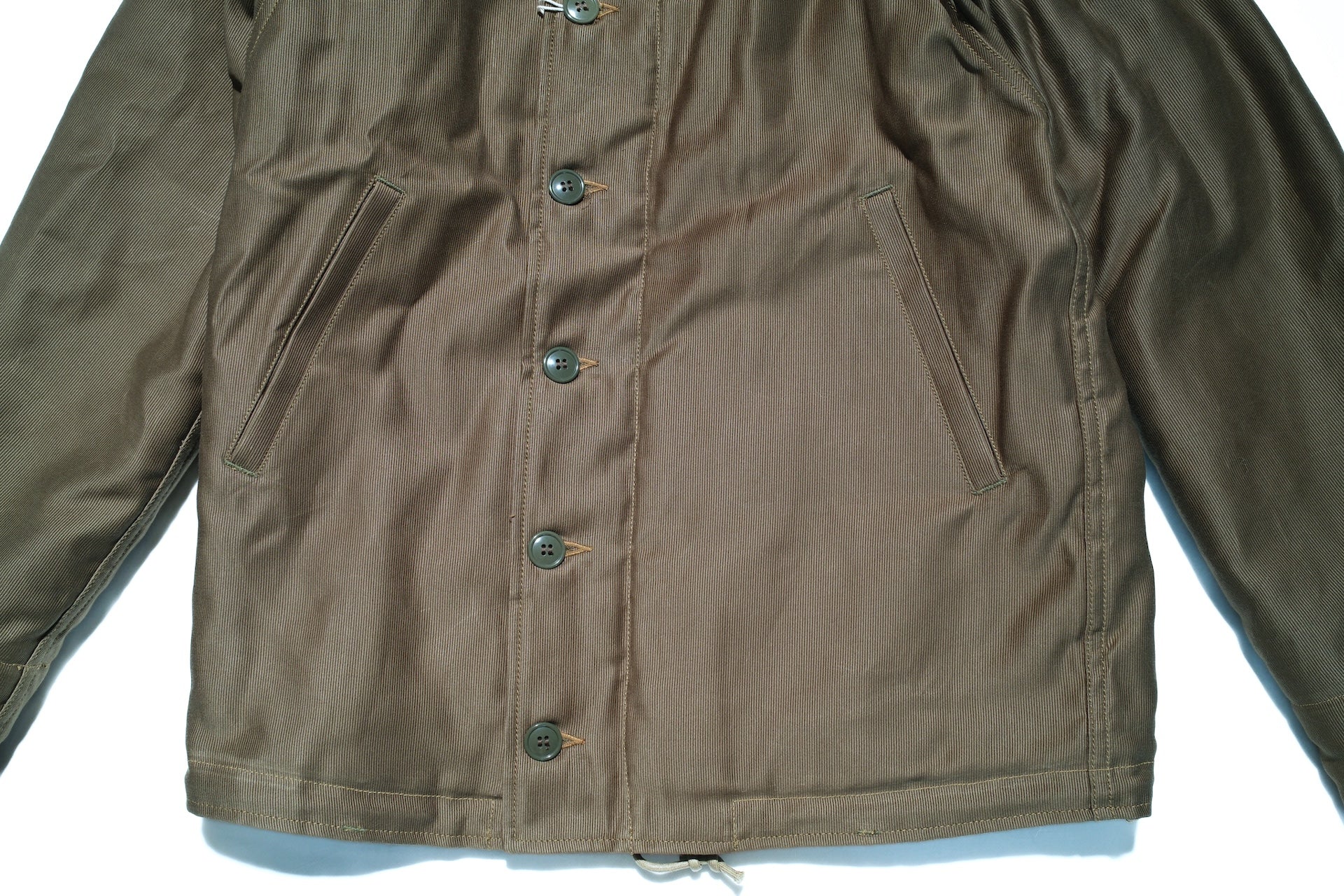 Freewheelers N-1 1940s Naval Deck Jacket (Khaki Green)