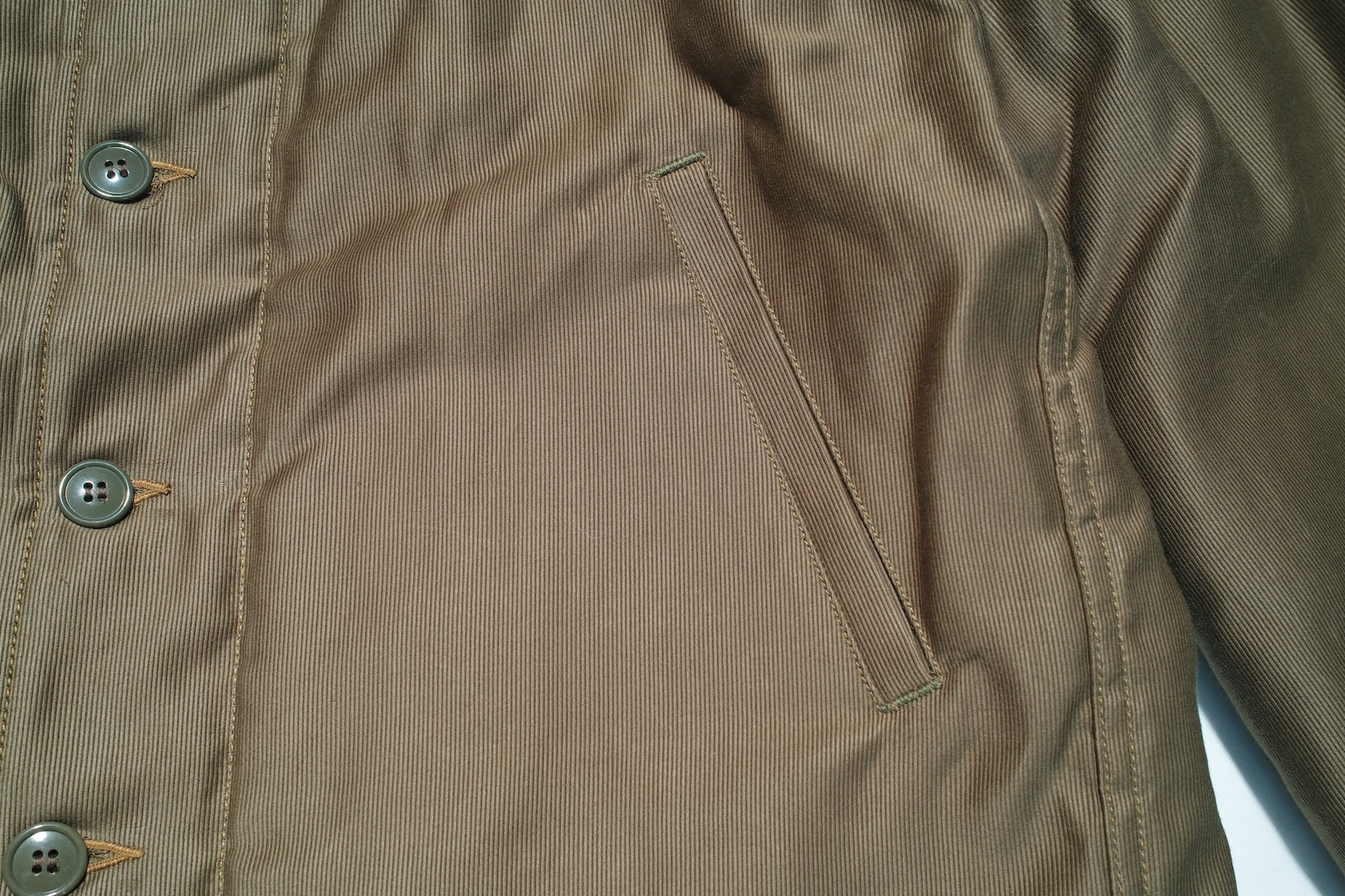 Freewheelers N-1 1940s Naval Deck Jacket (Khaki Green)