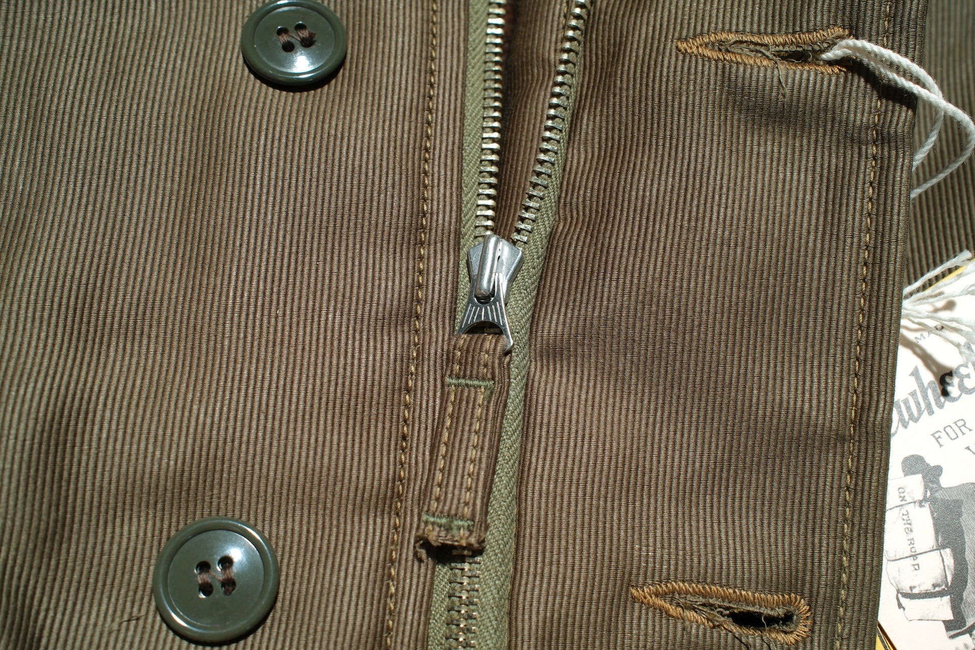 Freewheelers N-1 1940s Naval Deck Jacket (Khaki Green)