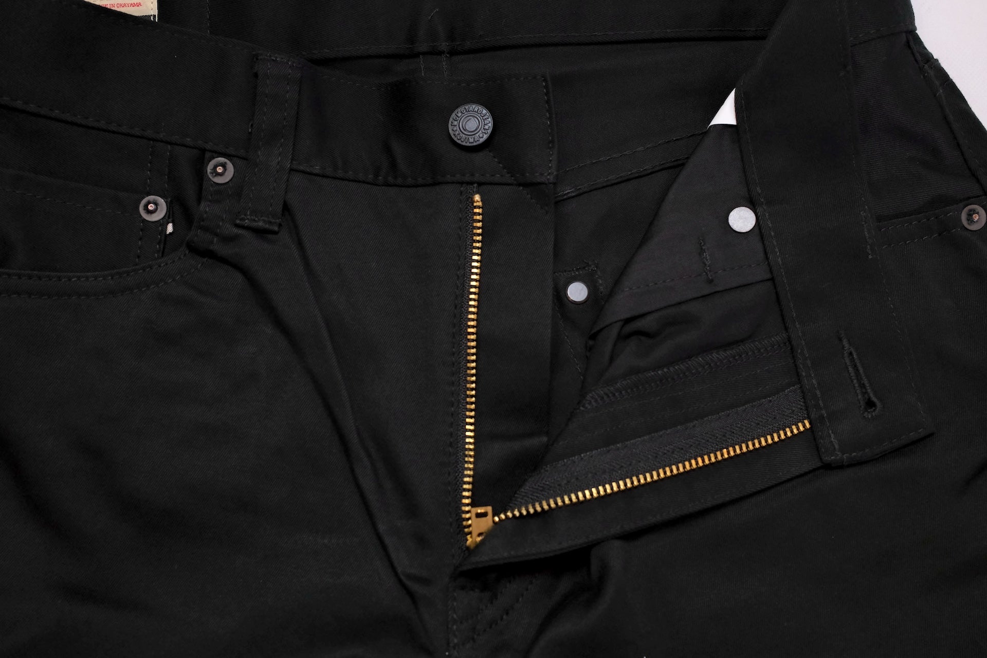 MOMOTARO JEANS  12.5oz Selvage Moleskin Trousers (Black)