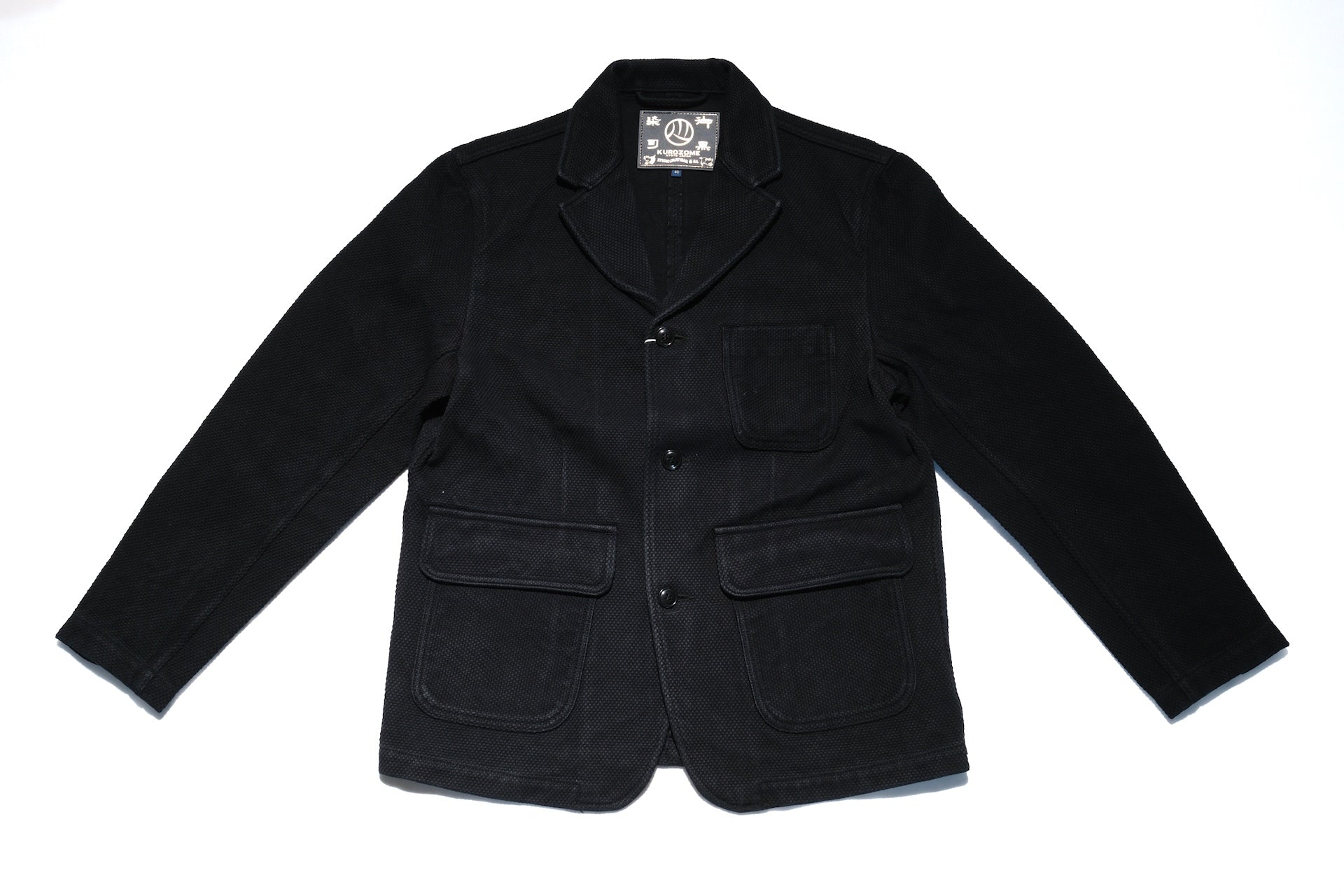 Studio D'Artisan 14oz "Kurozome" Ultimate-Black Sashiko Blazer