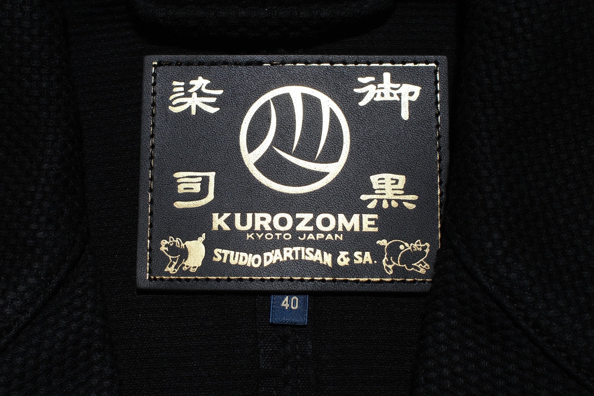 Studio D'Artisan 14oz "Kurozome" Ultimate-Black Sashiko Blazer