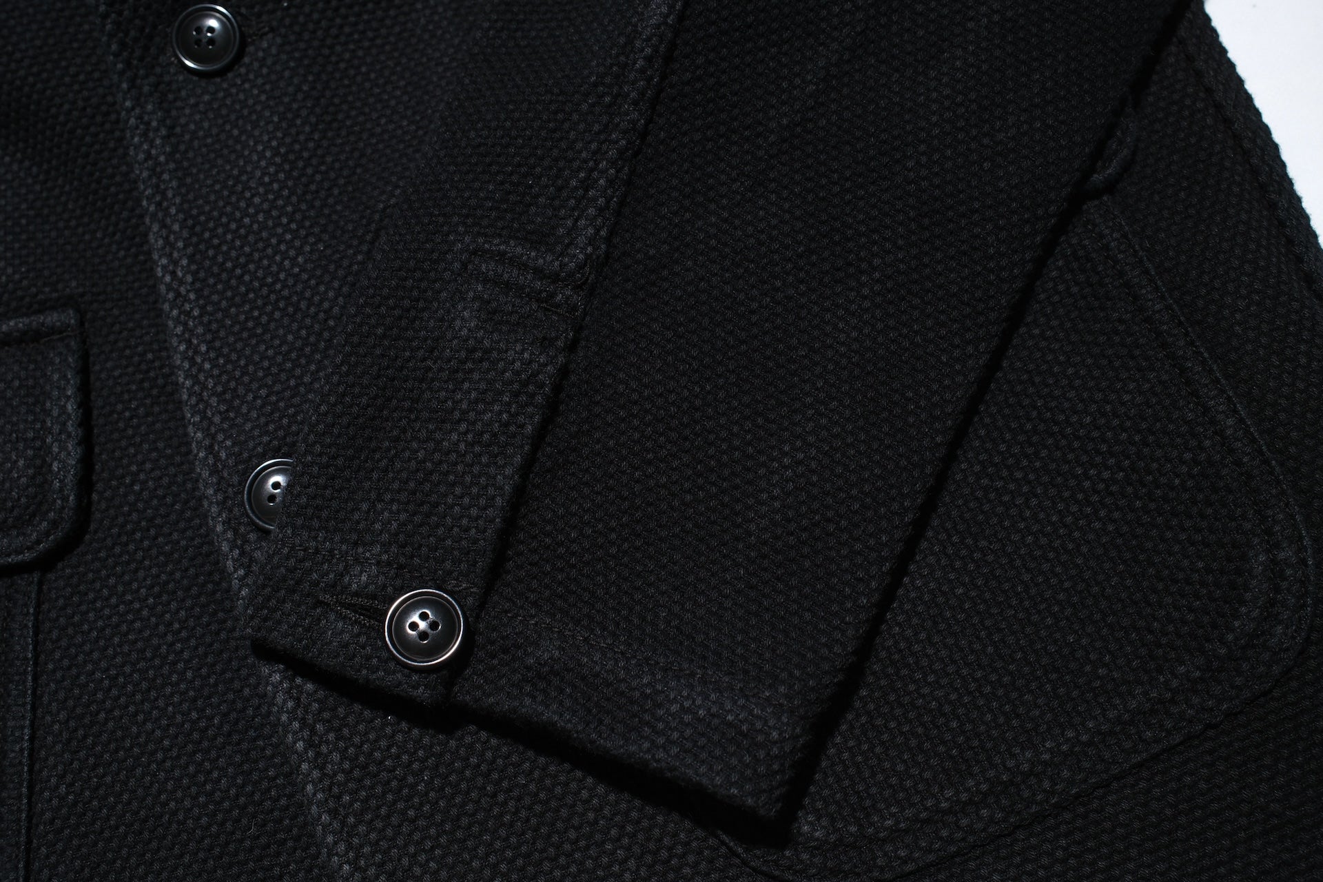 Studio D'Artisan 14oz "Kurozome" Ultimate-Black Sashiko Blazer