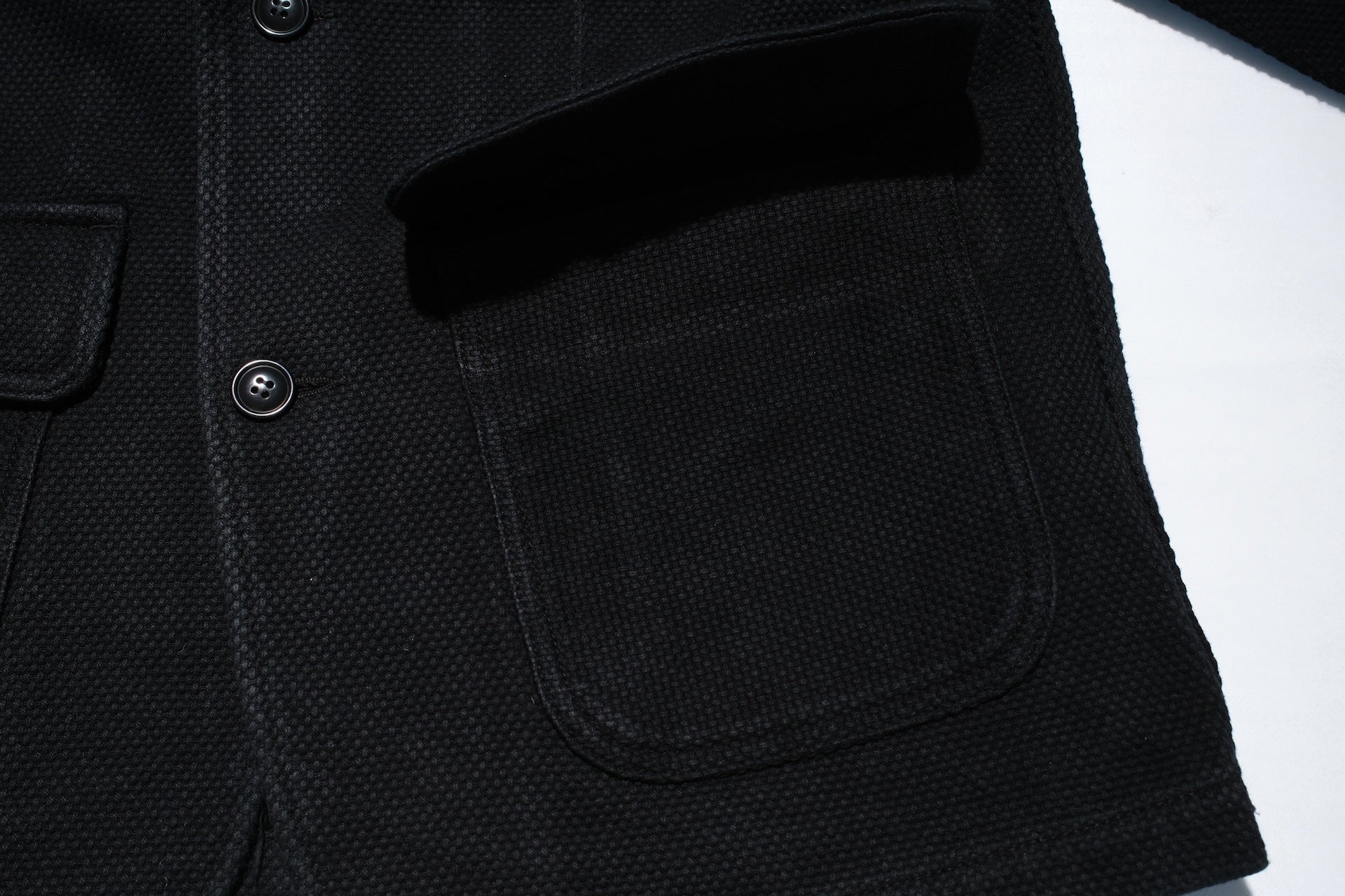 Studio D'Artisan 14oz "Kurozome" Ultimate-Black Sashiko Blazer