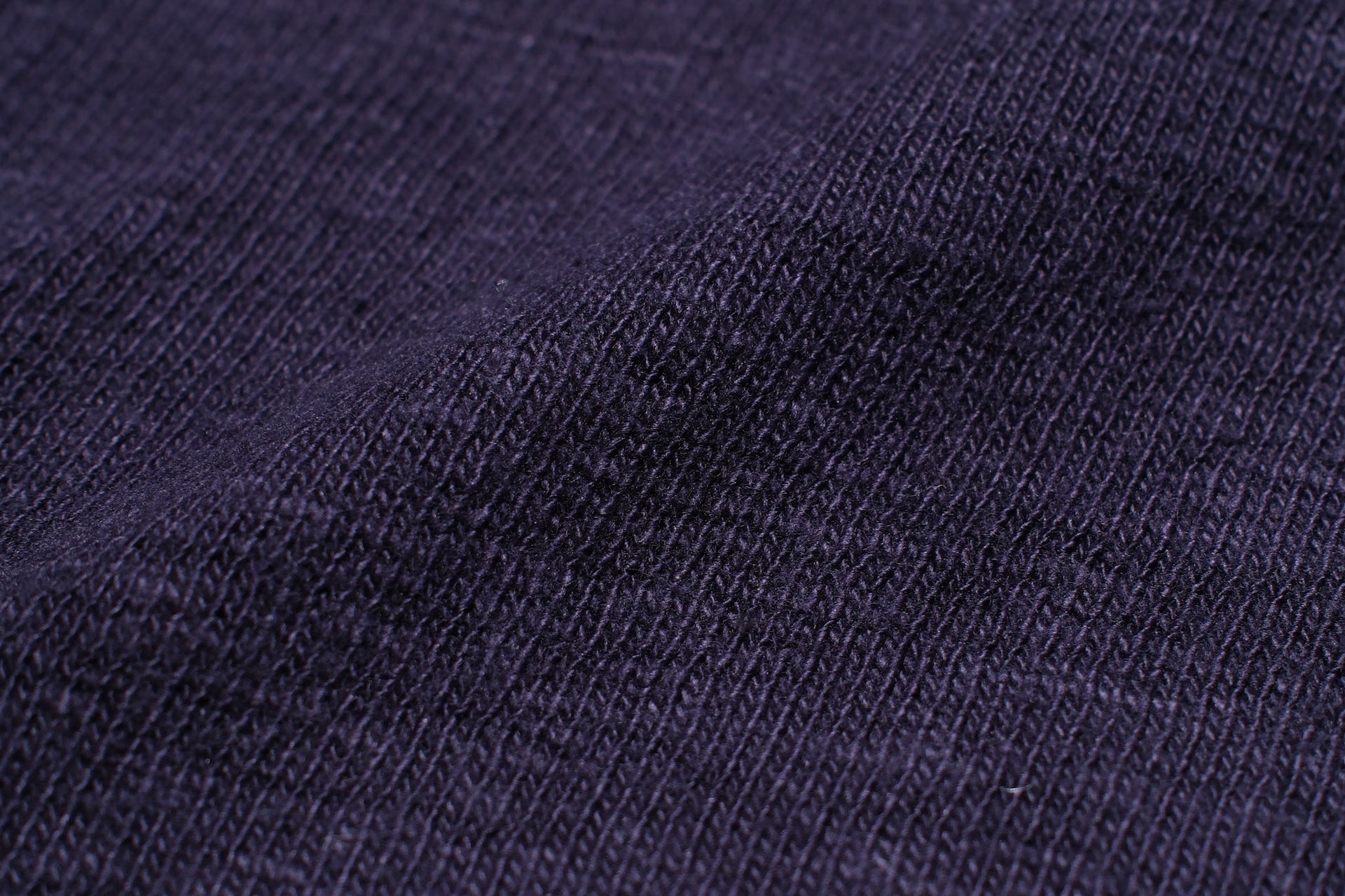 UES 9.5oz "NO.8 Slub Nep" Heavyweight L/S Plain Tee (Eggplant Navy)