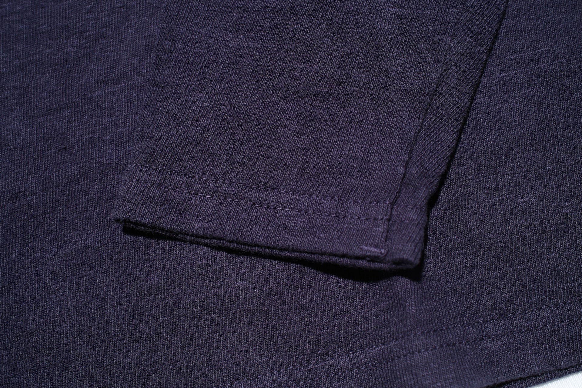 UES 9.5oz "NO.8 Slub Nep" Heavyweight L/S Plain Tee (Eggplant Navy)