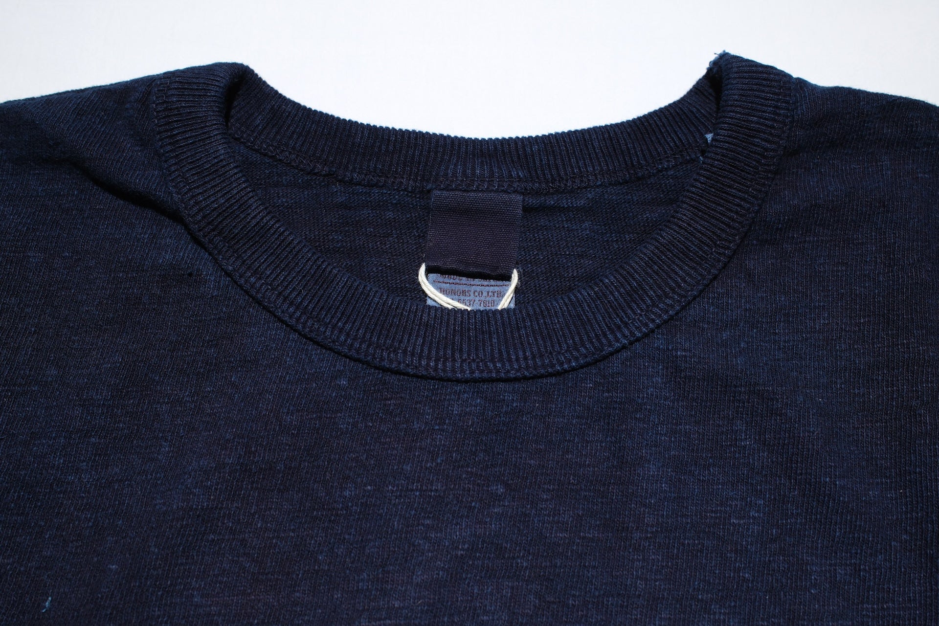 UES 9.5oz "NO.8 Slub Nep" Heavyweight L/S Plain Tee (Grand Indigo)